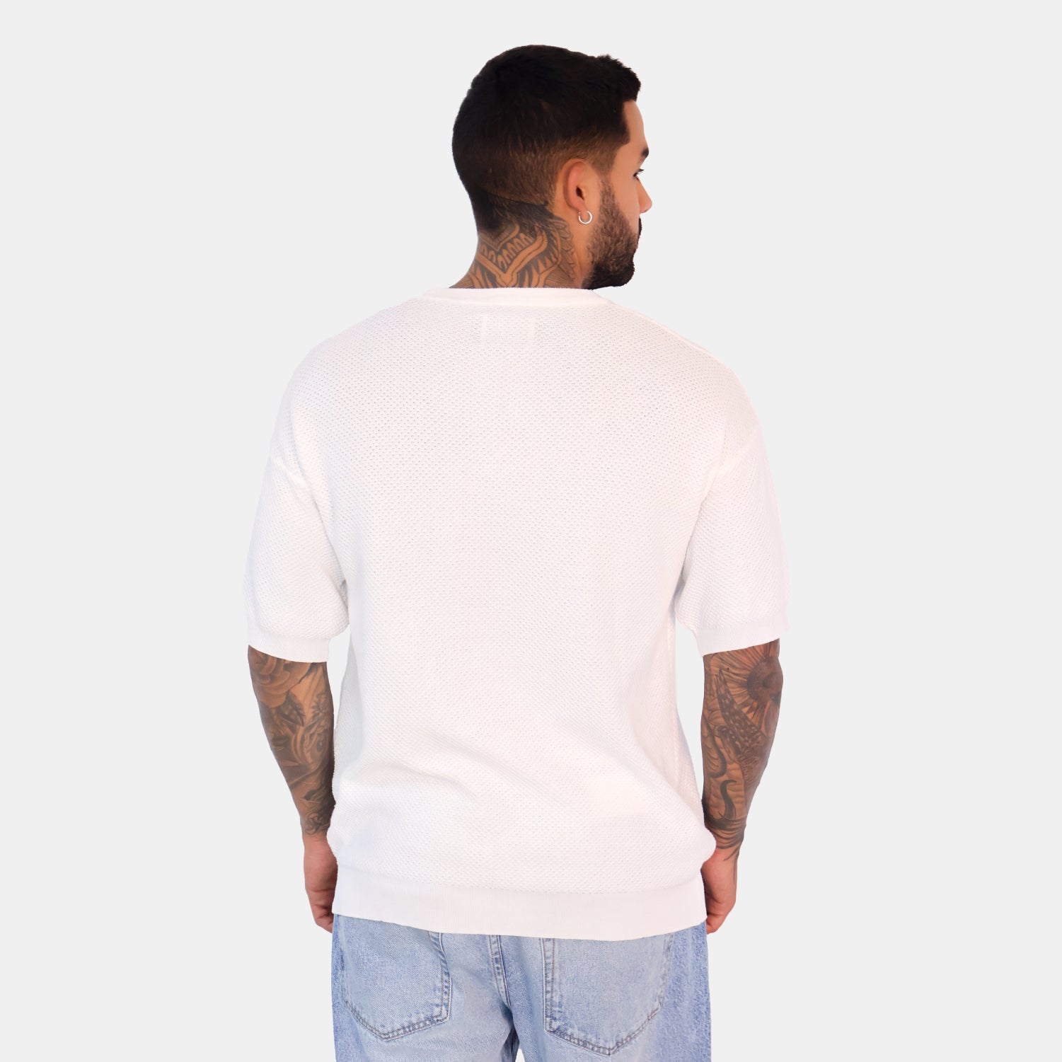 Textured Knit Tee Ivory