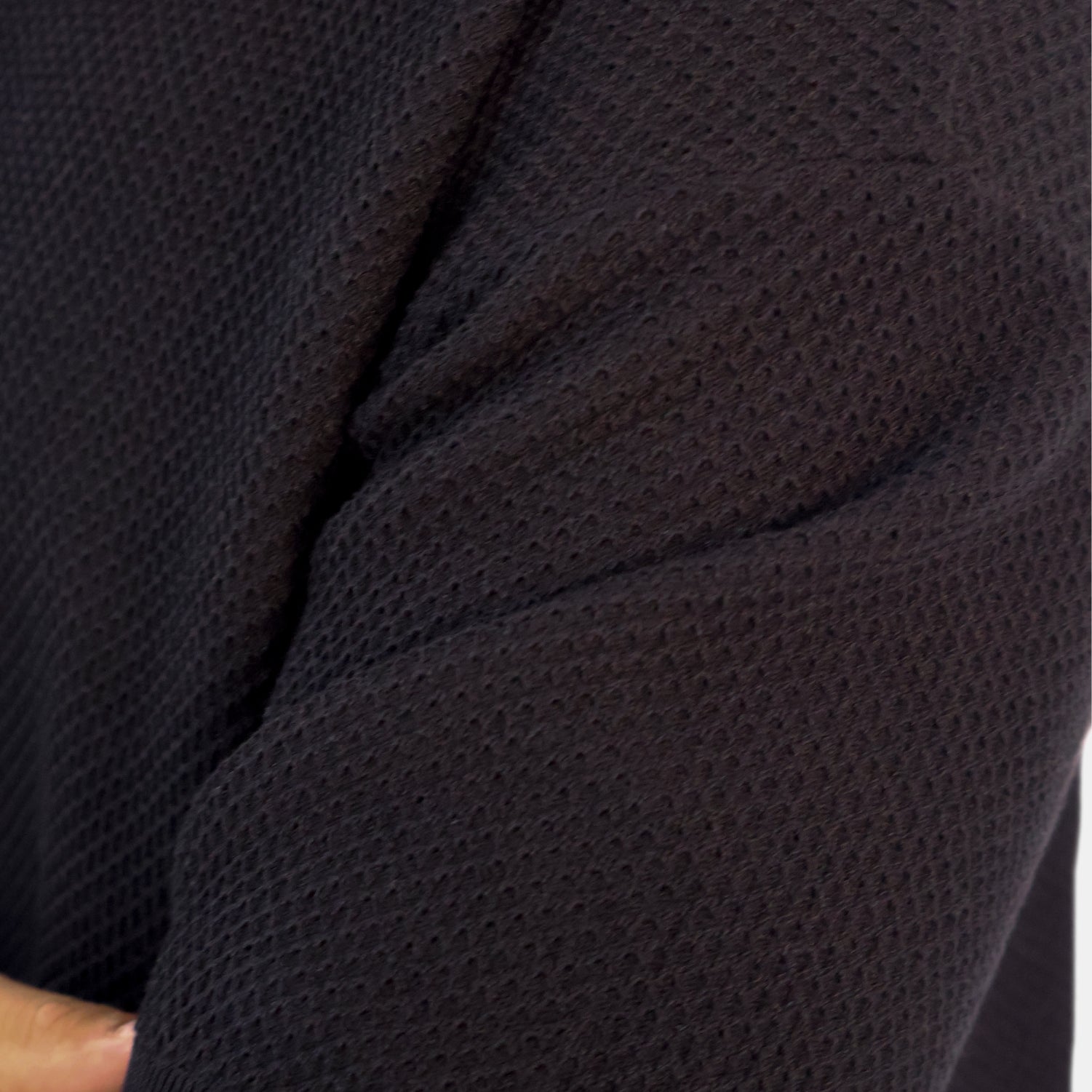 Textured Knit Tee Black