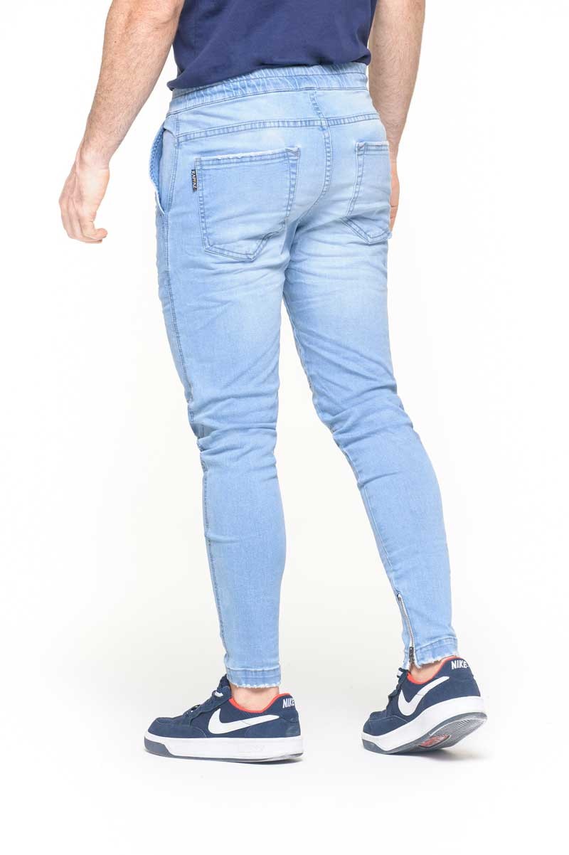 Jogger denim color azul claro marca rappaz