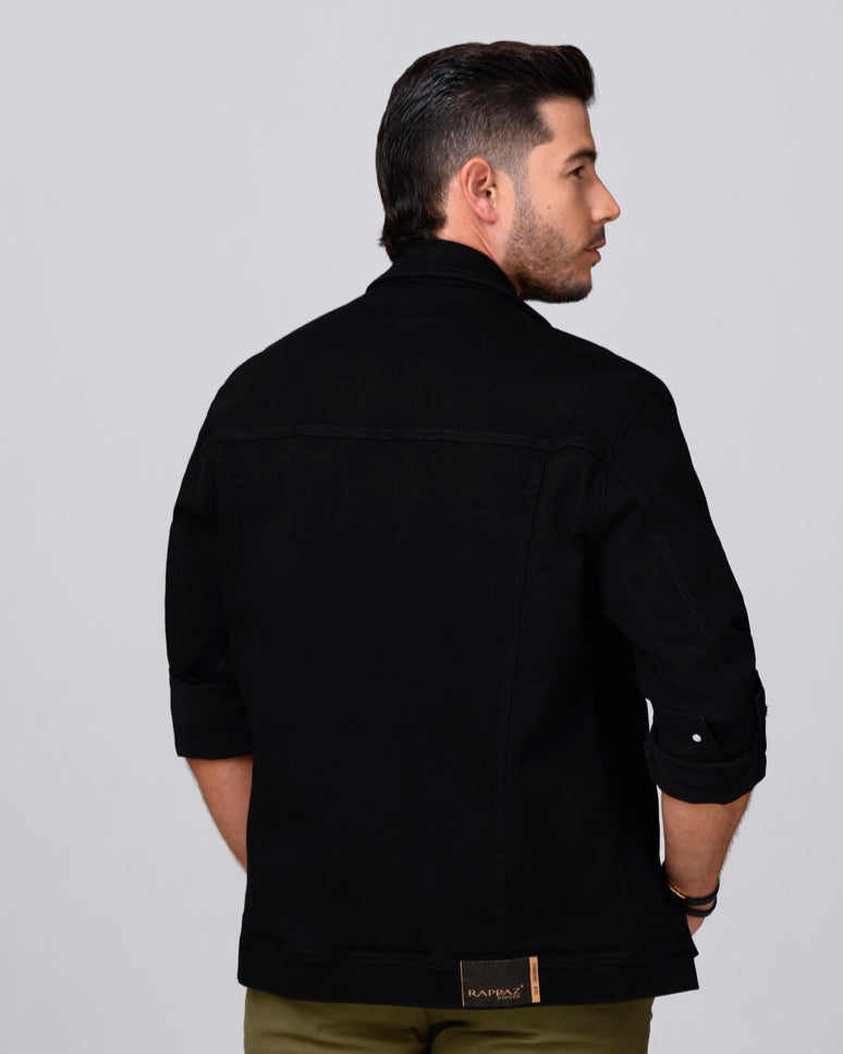 Chaqueta Clásica Color Negro Marca Rappaz