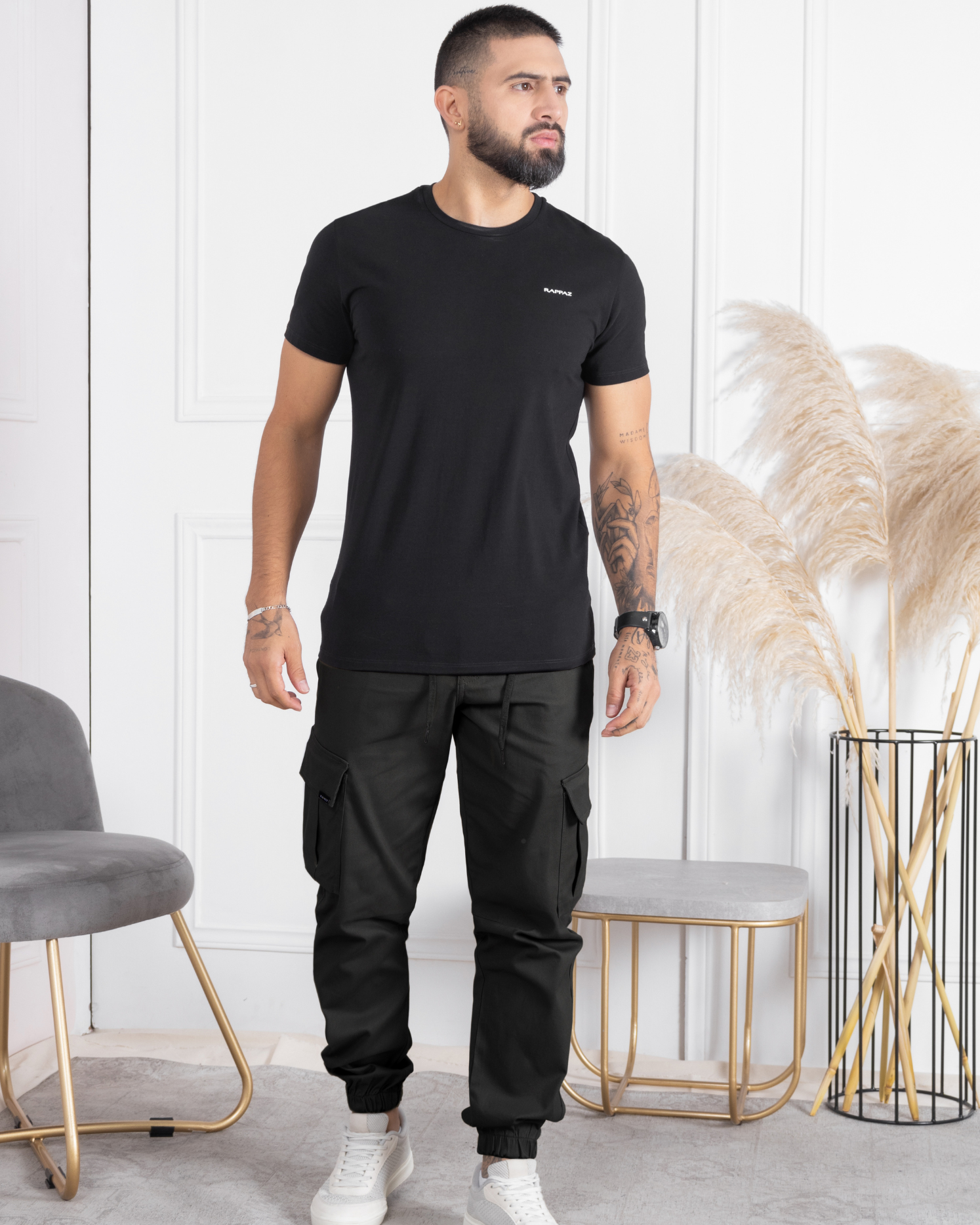 Jogger Tipo Cargo Bolsillos Posteriores Invisibles Pretina Con Cordón Marca Rappaz