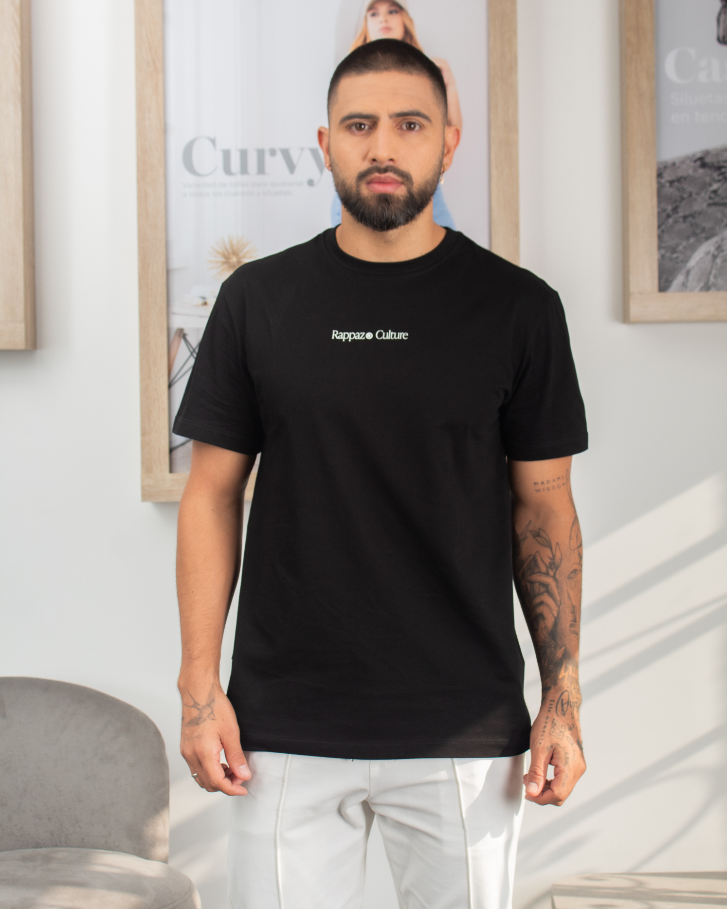 Camiseta Rappaz Culture Elemental Estampado Minimalista Marca Rappaz