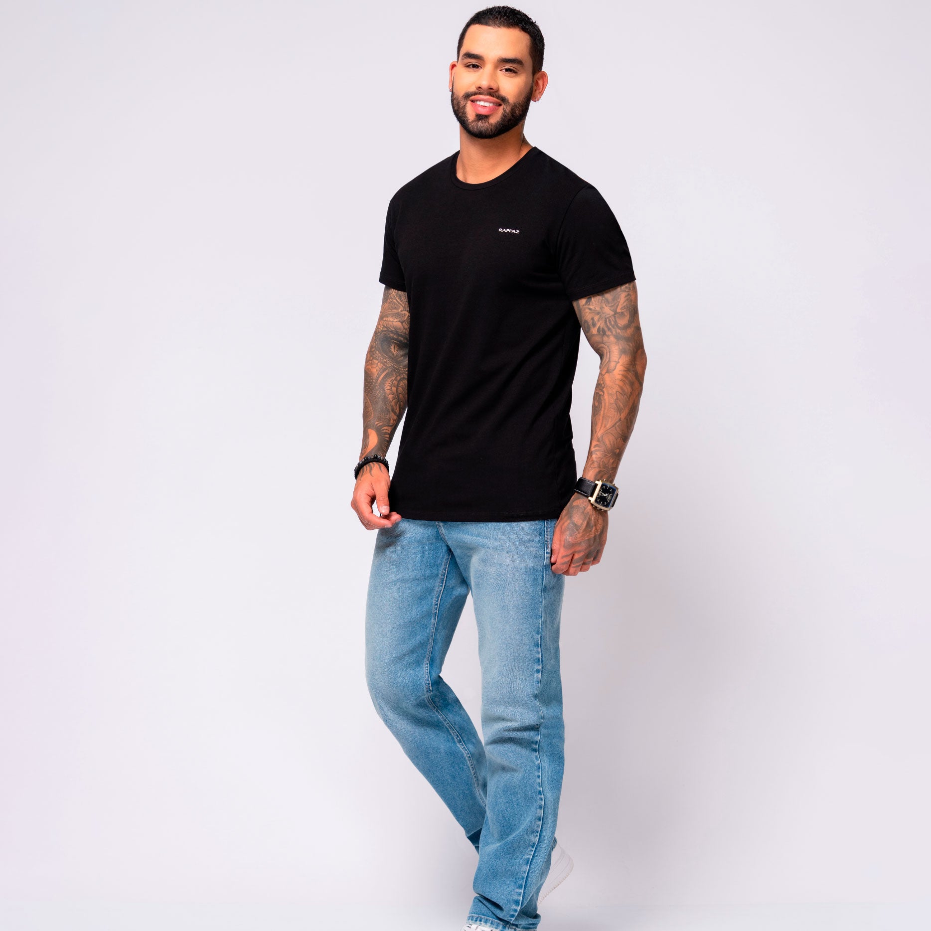 Jean Regular con Desgaste 5 Bolsillos Marca Rappaz