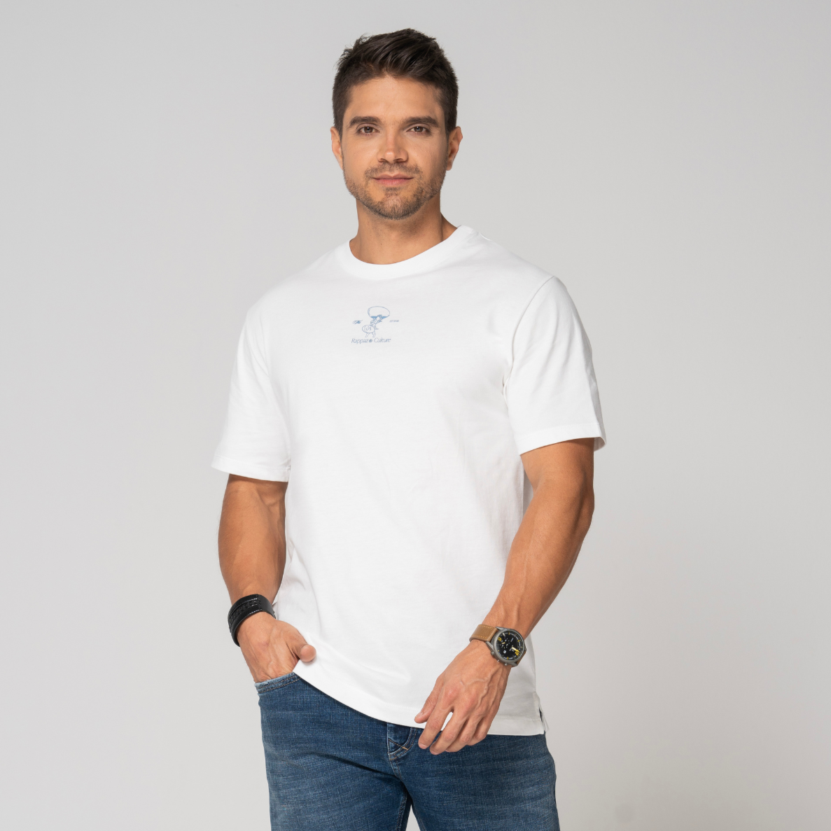 Camiseta Rappaz Culture Estampado Minimalista Frontal Marca Rappaz