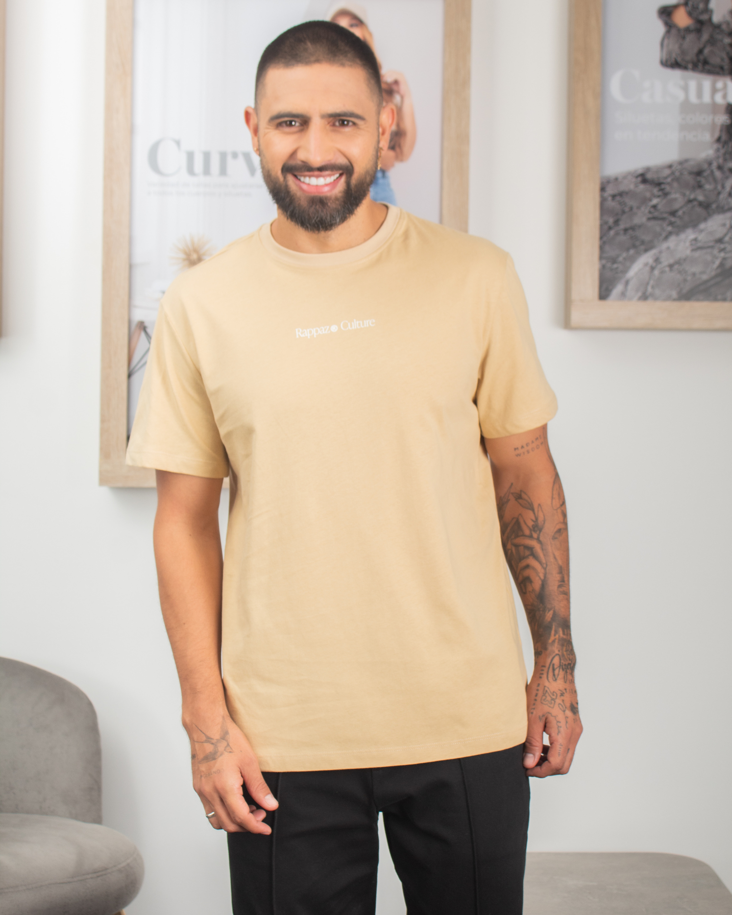 Camiseta Rappaz Culture Elemental Estampado Minimalista Marca Rappaz