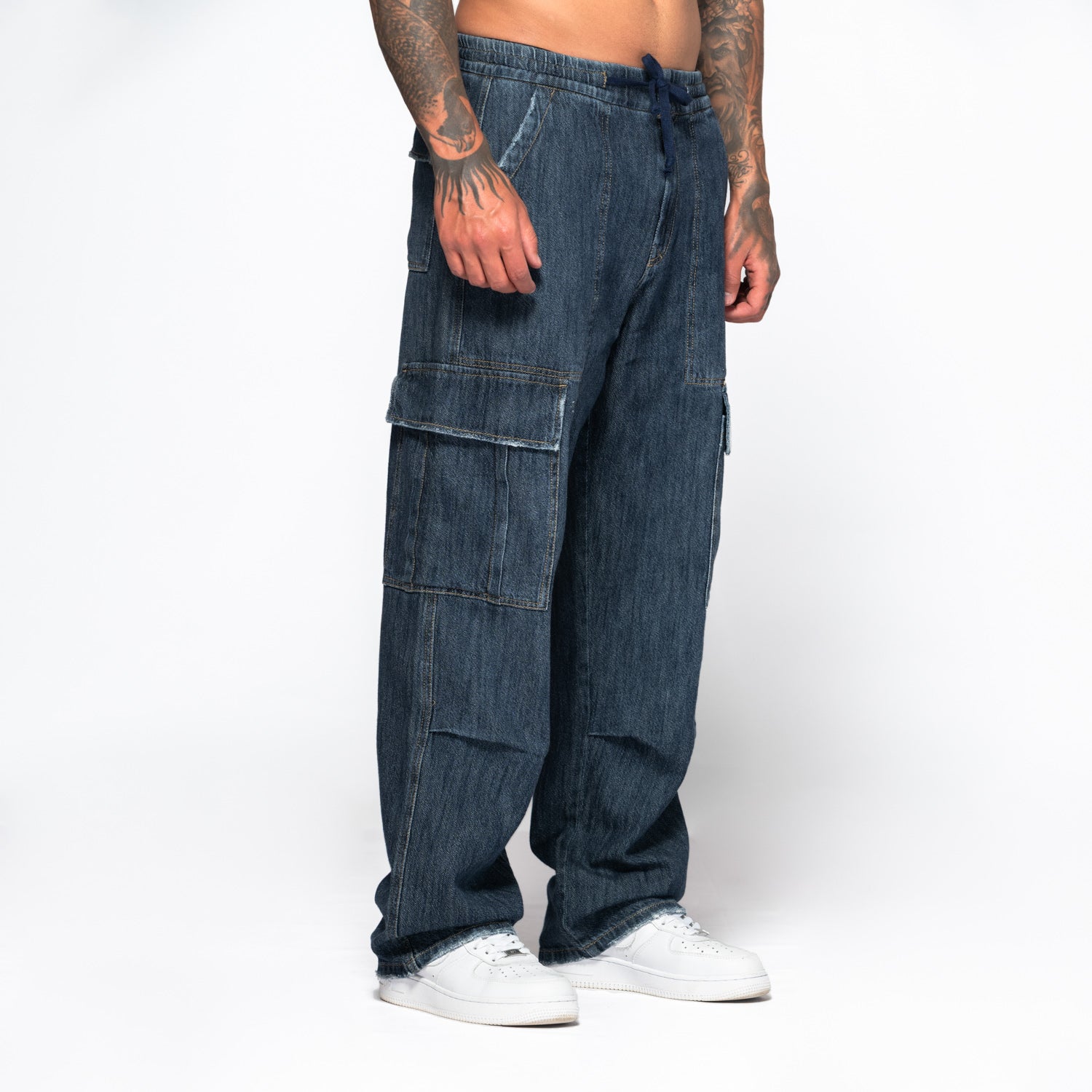 Cargo Jogger Denim Drift Dark Blue