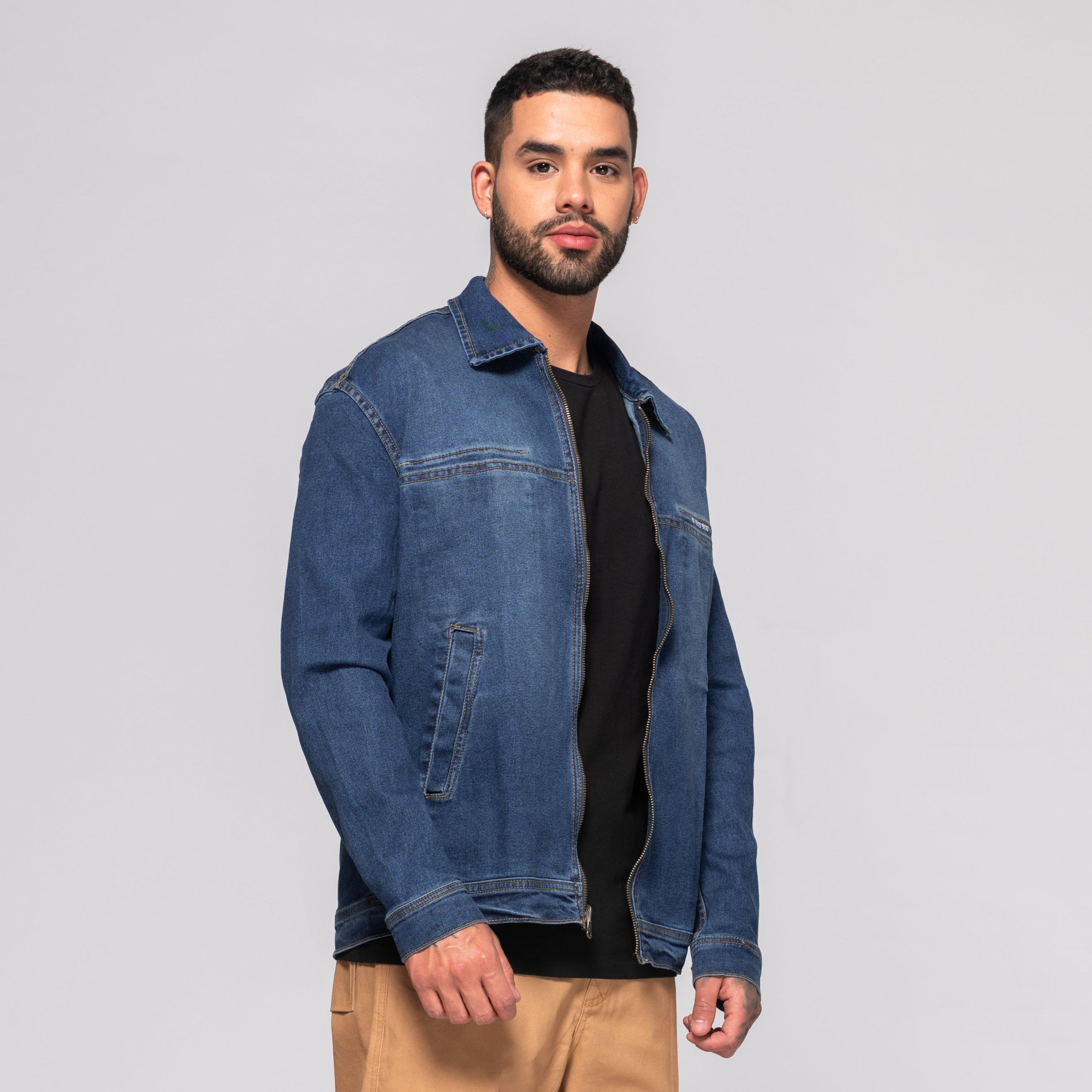 Chaqueta Doble Faz Color Azul Oscuro Marca Rappaz
