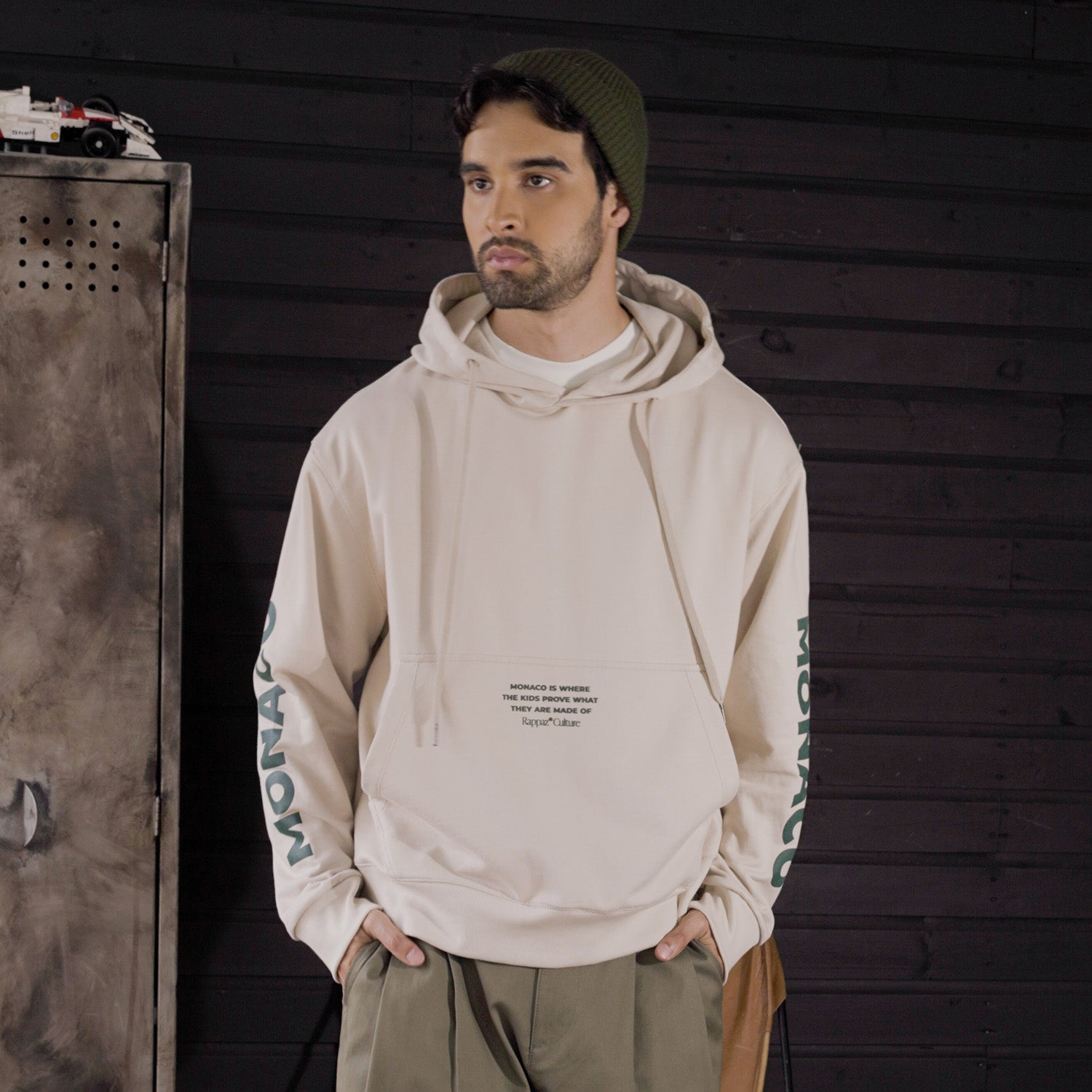 Hoodie Grand Prix Monaco Beige