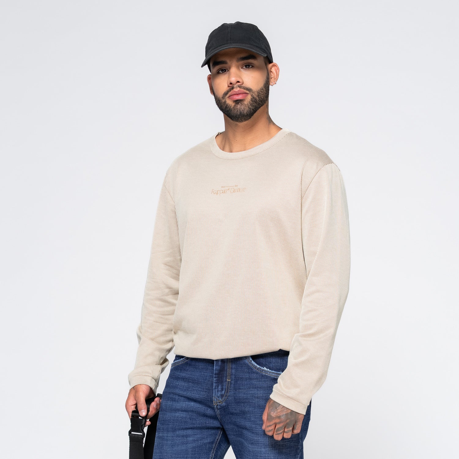 Long Sleeve Corded Layer Kaki