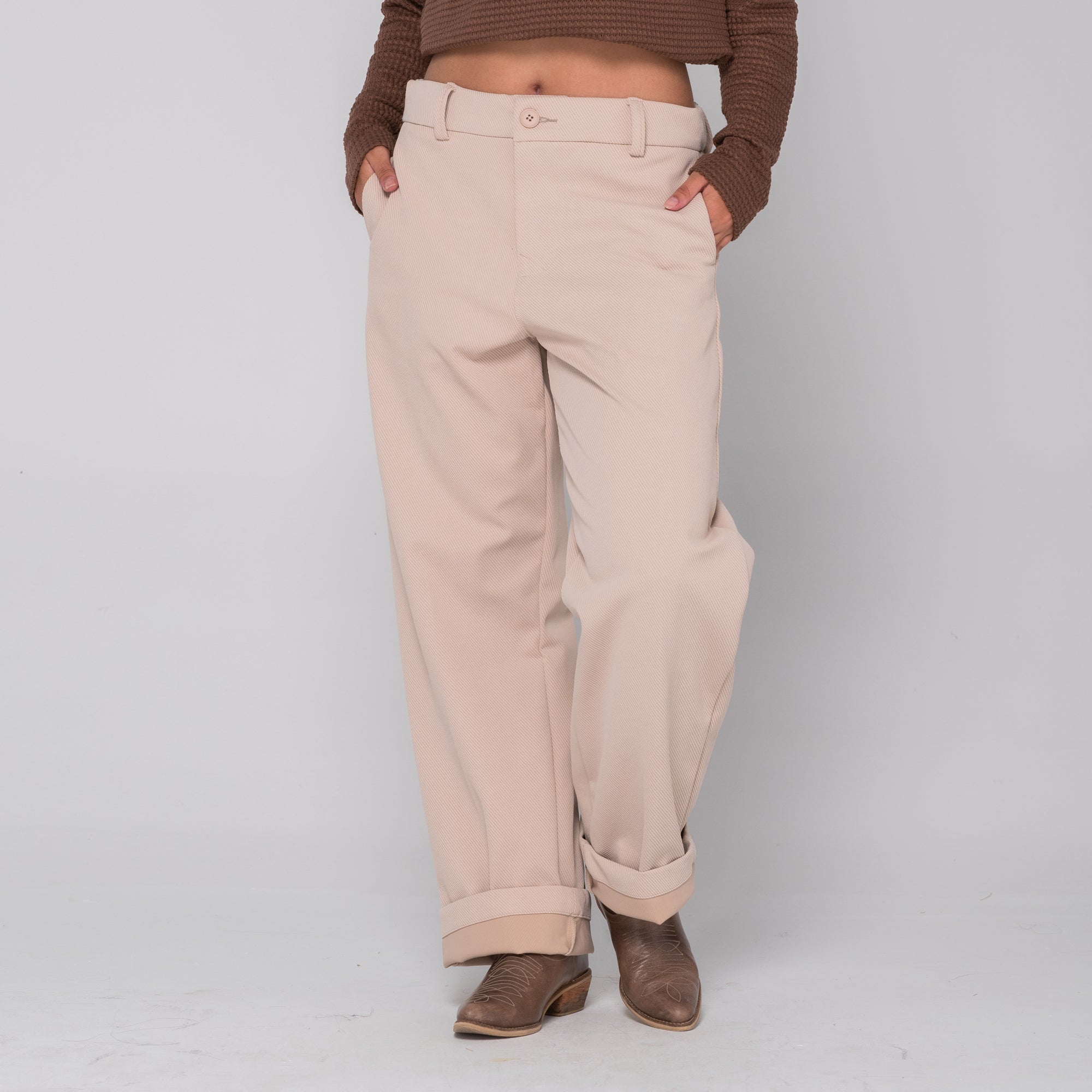 Beige EcoDrift Trousers