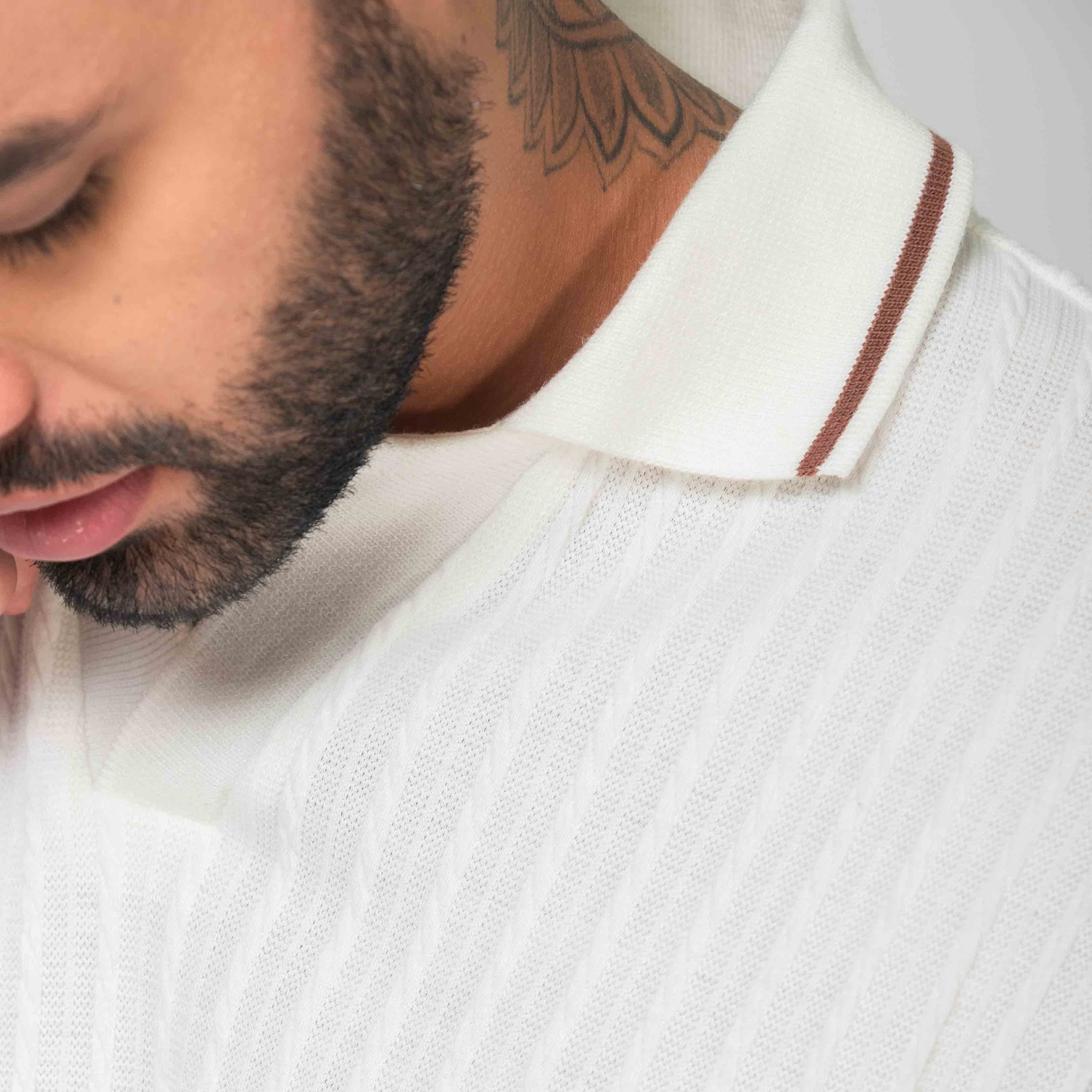 Polo Knit Sweater Beige