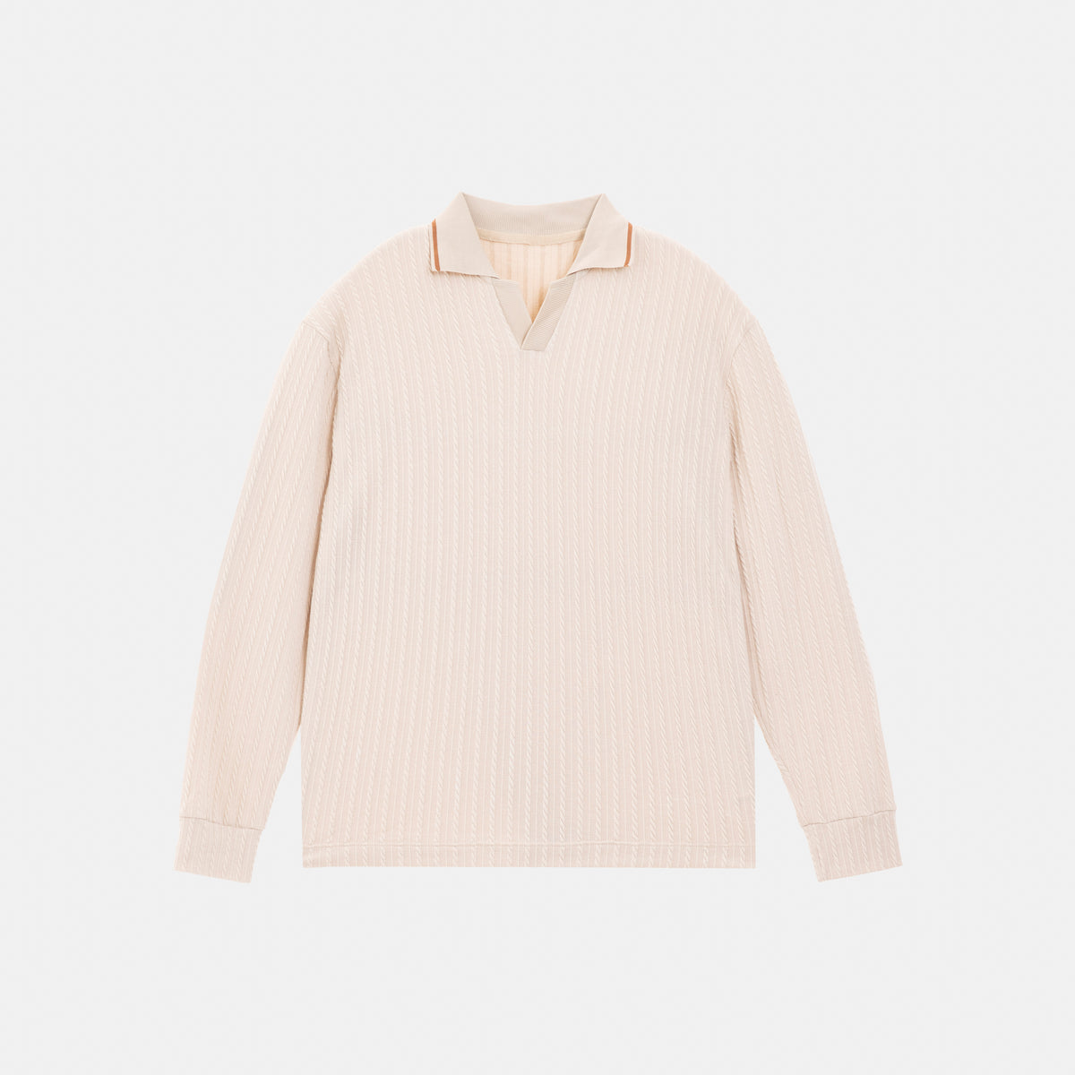 Polo Knit Sweater Beige
