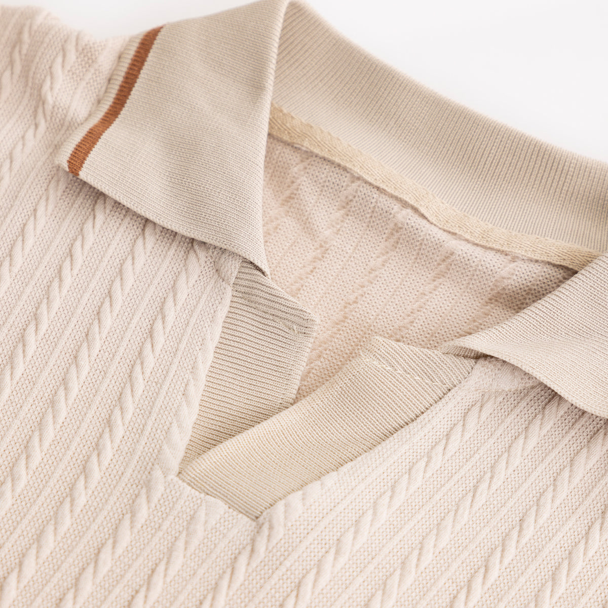 Polo Knit Sweater Beige