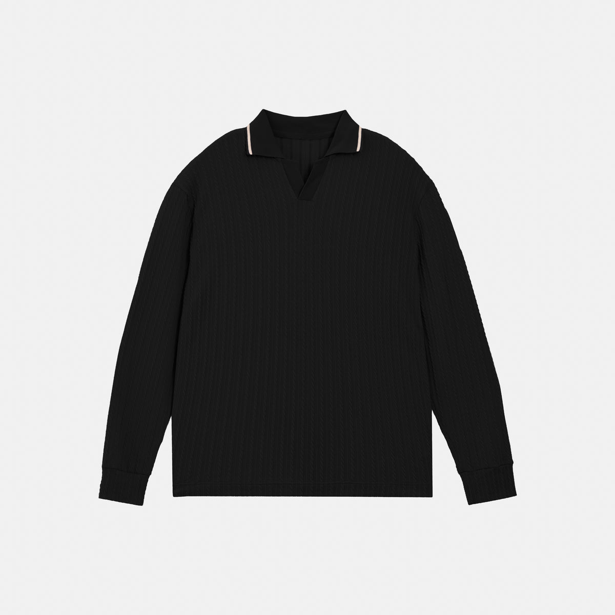 Polo Knit Sweater Negro