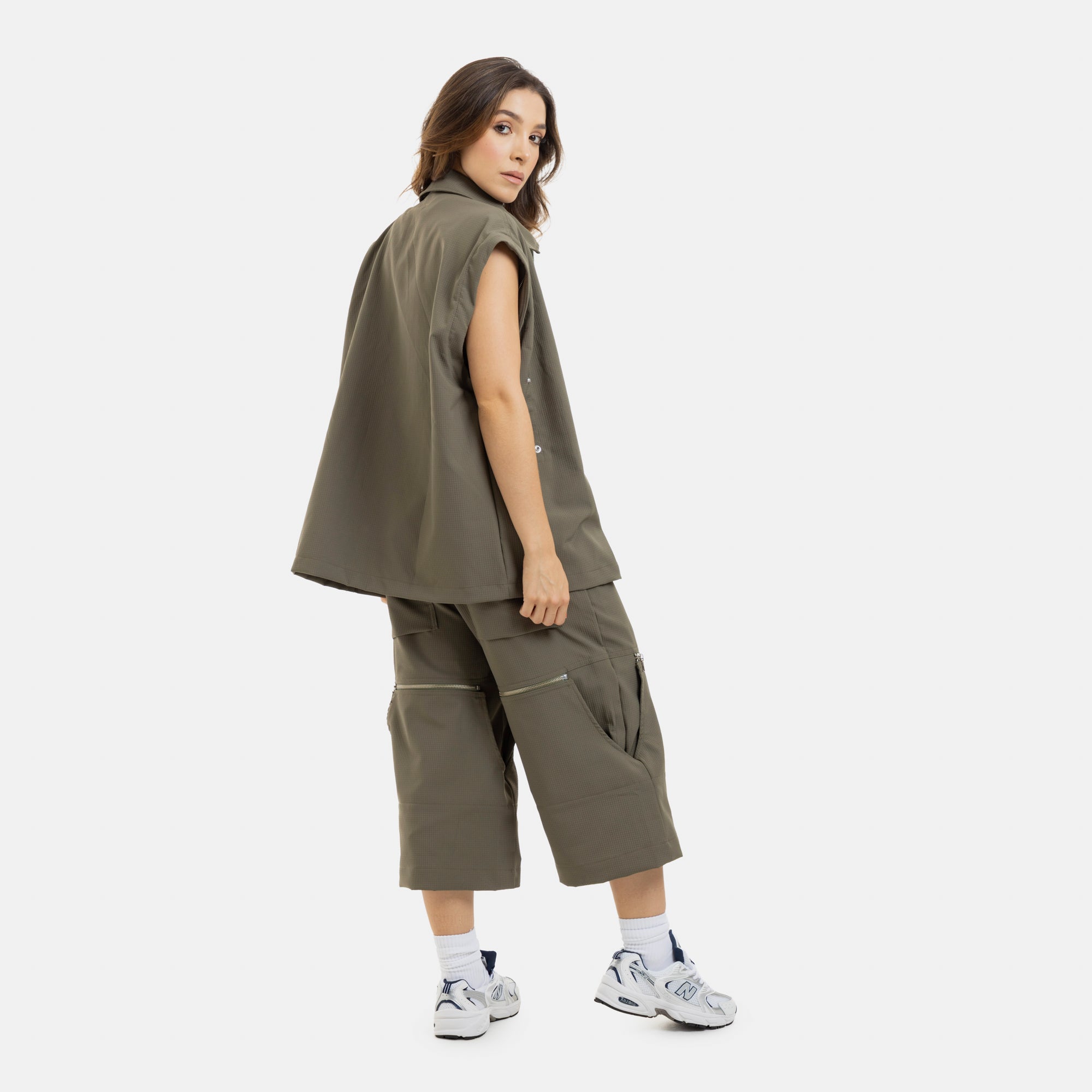 Convertible Utility Jacket Military Green