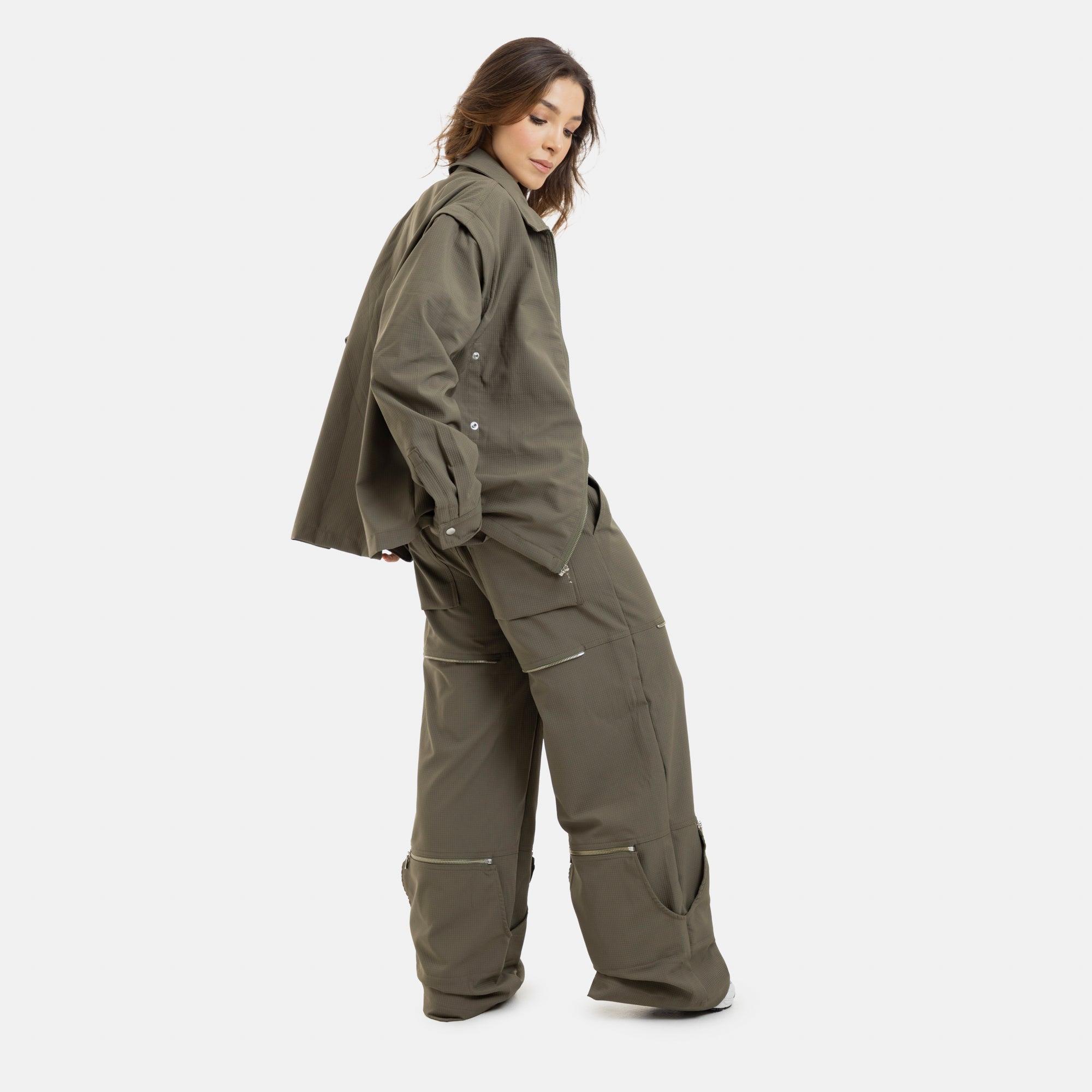 Convertible Utility Jacket Military Green