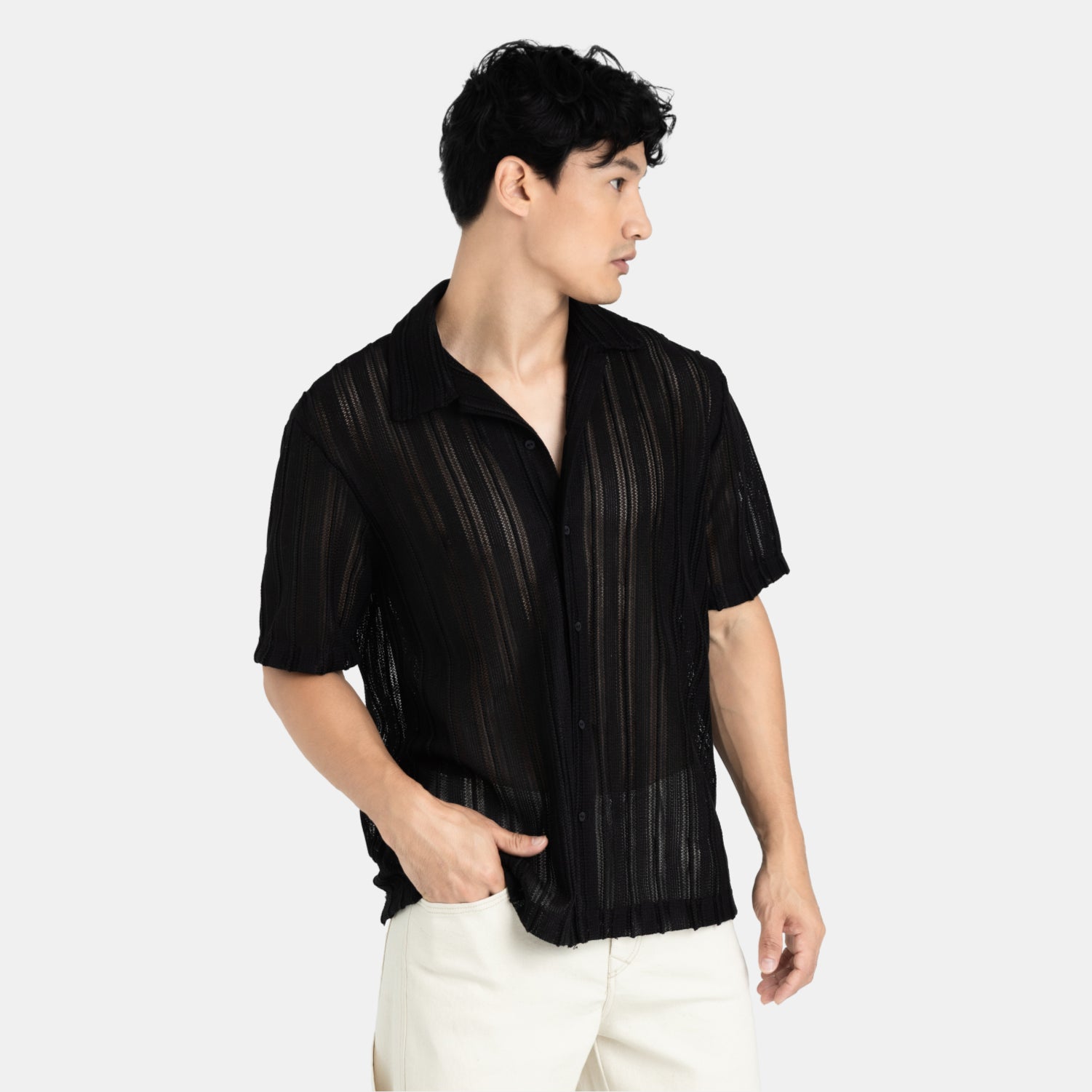 Shadow Lines Shirt Black