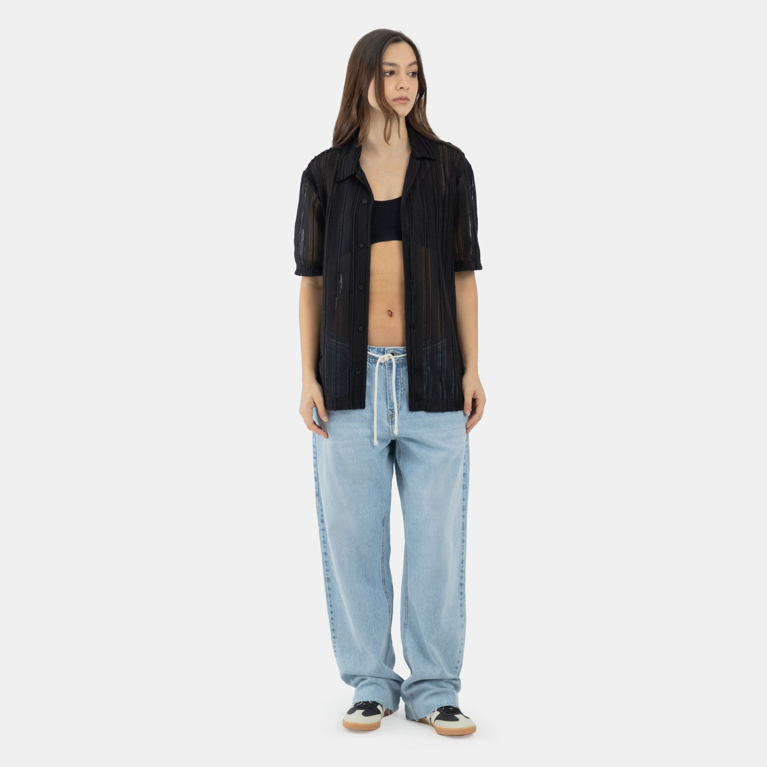 Shadow Lines Shirt Black WOMAN