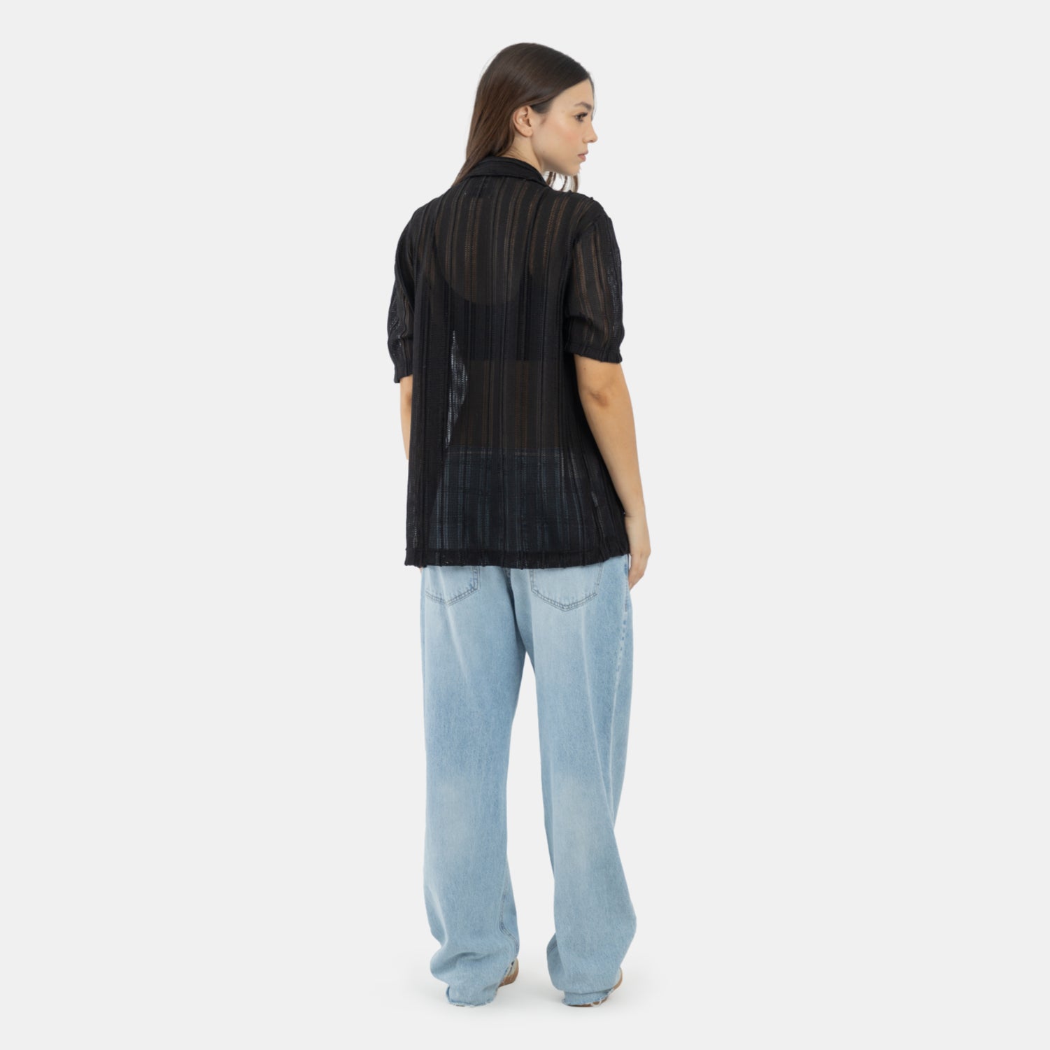 Shadow Lines Shirt Black WOMAN
