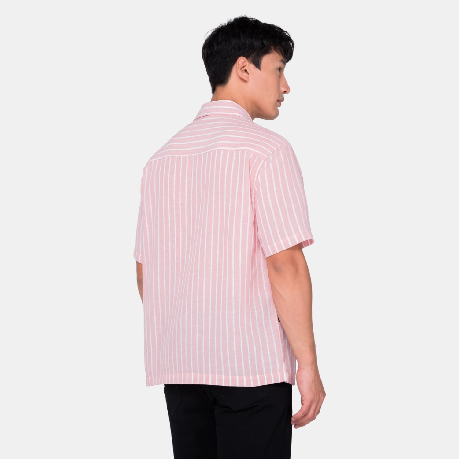 Vertical Stripes S/S Shirt Pink