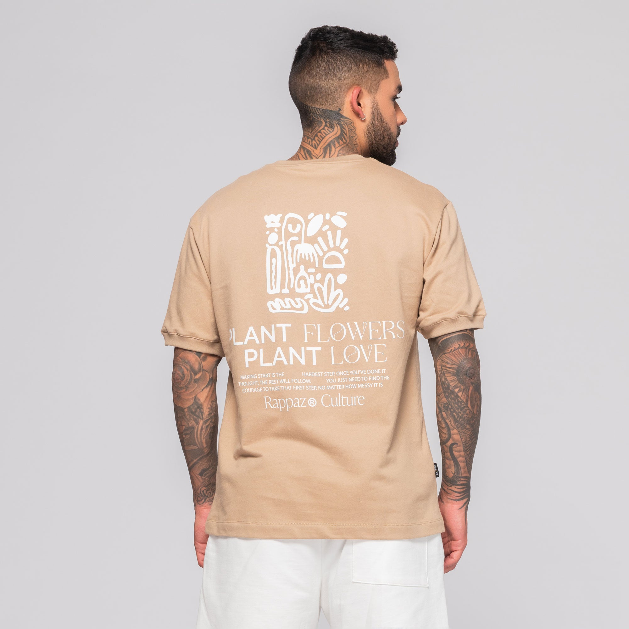 Camiseta Regular Estampado Plant Flowers Marca Rappaz