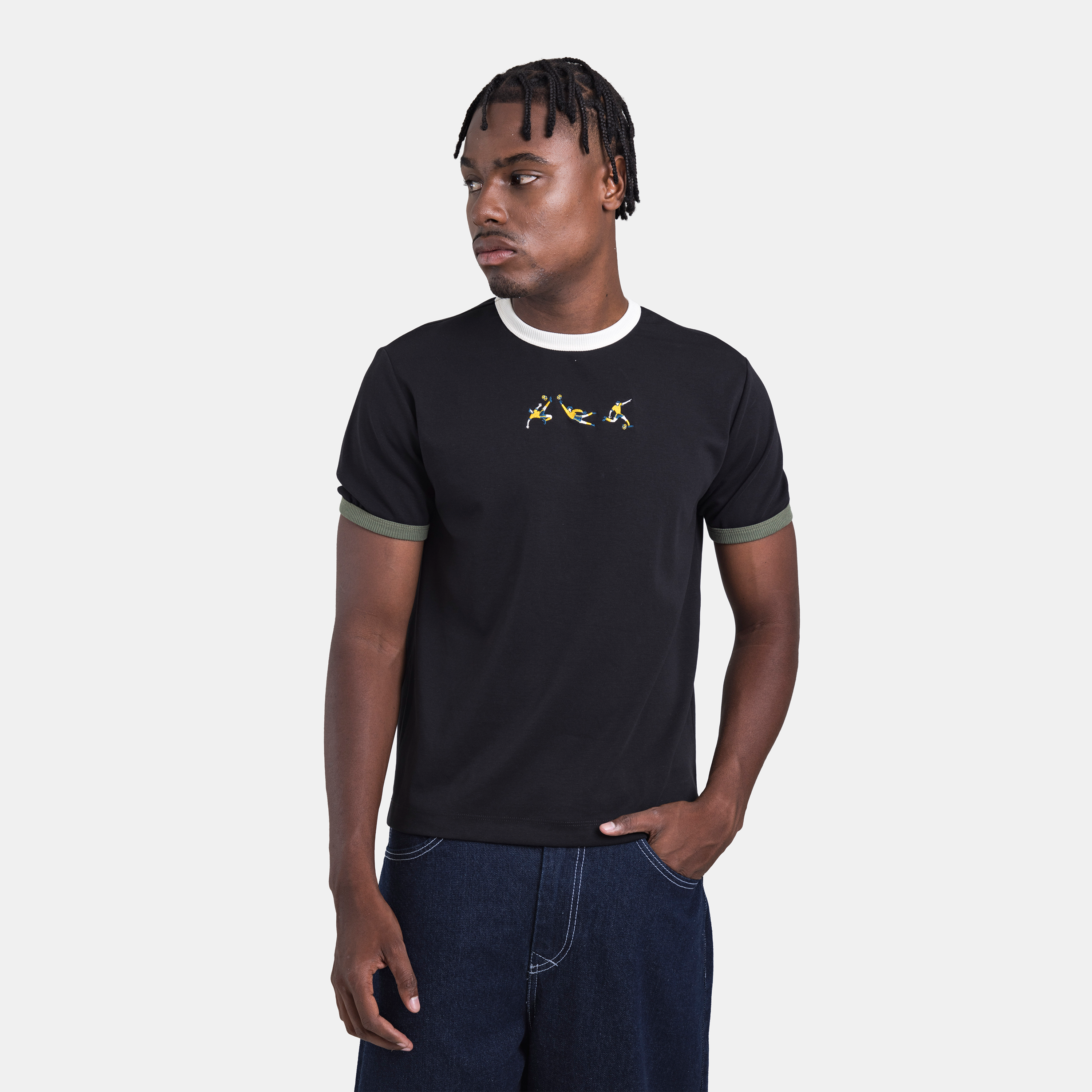 Gol Ringer Tee Negro