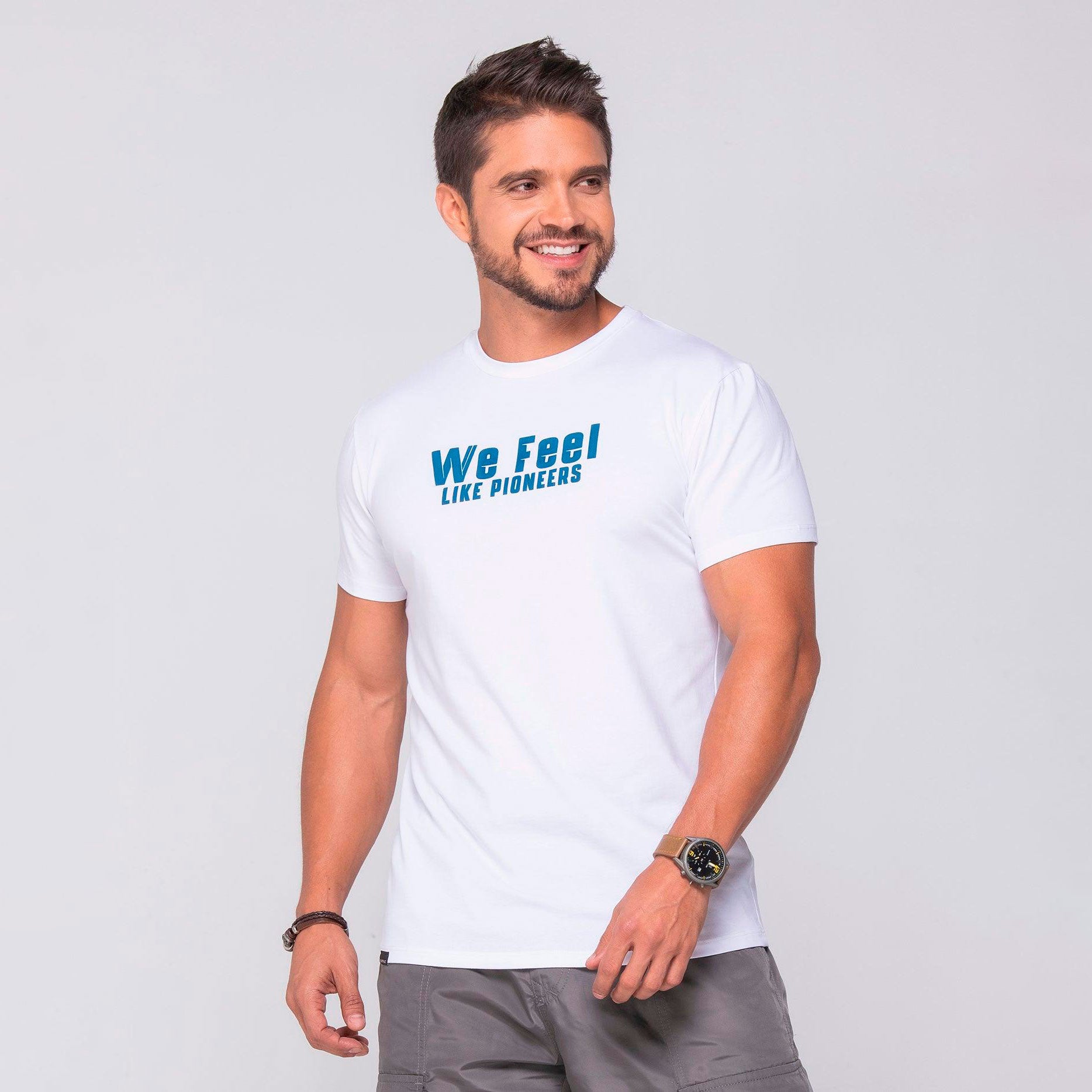 Camiseta Slim Color Blanco Marca Rappaz