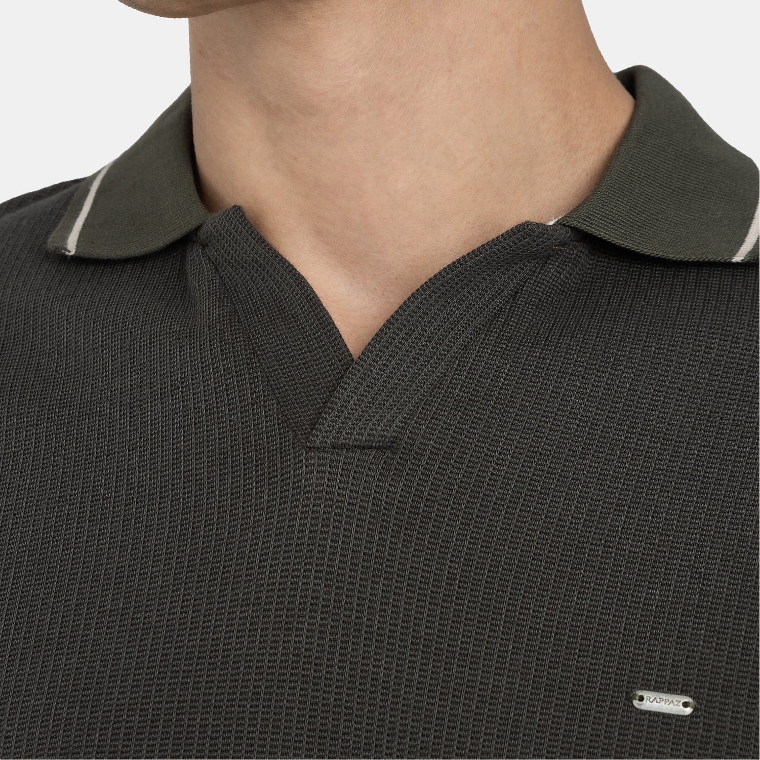 Modern Knit Polo Tee Green