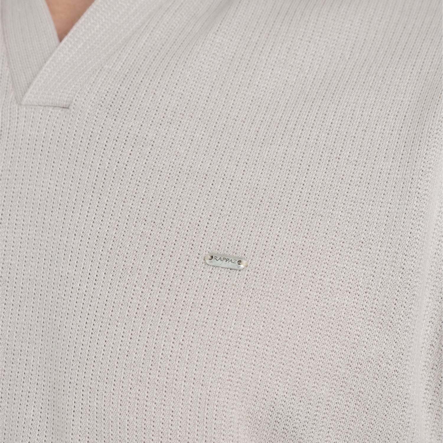 Modern Knit Polo Tee Beige