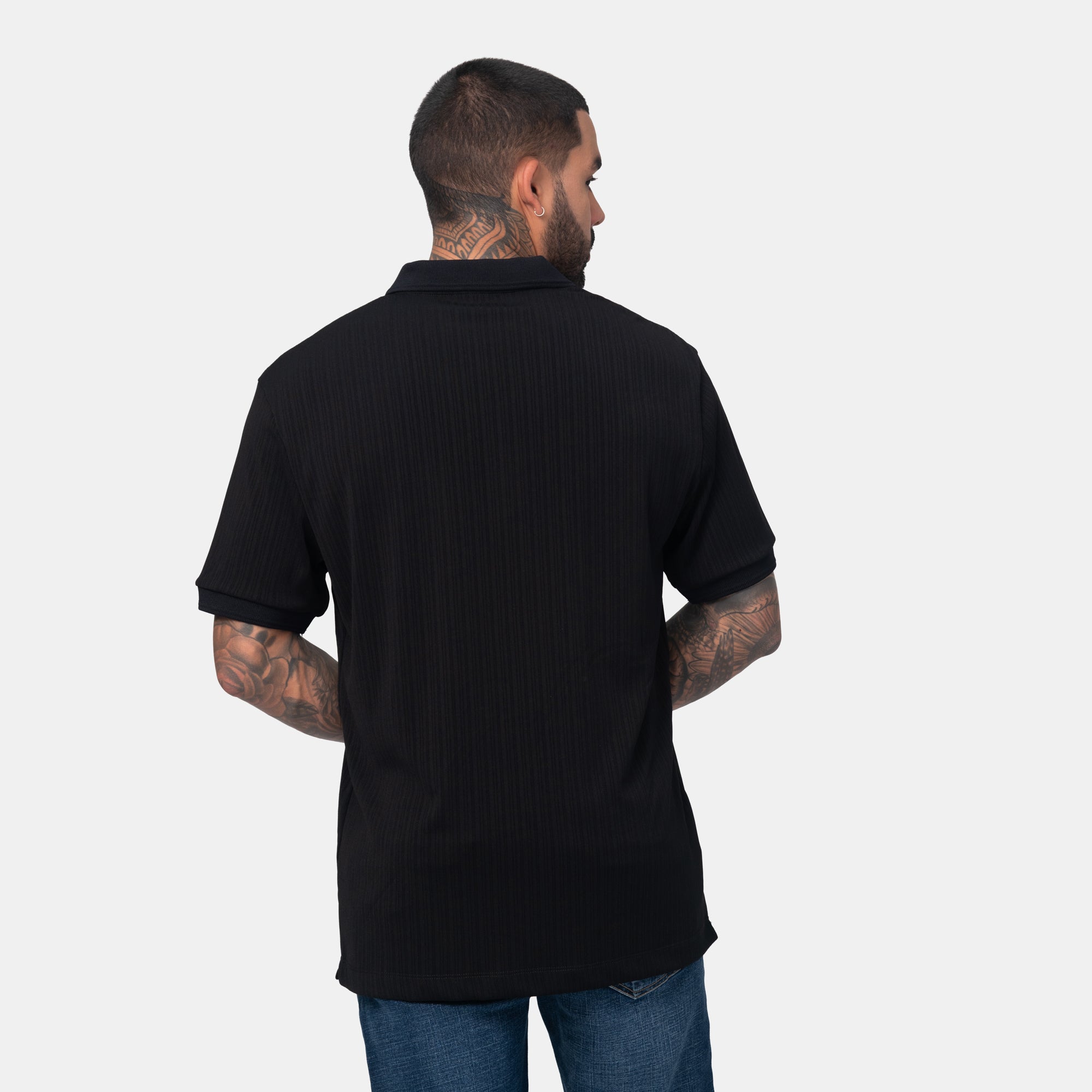 Camiseta Elemental Tipo Polo Texturizada Marca Rappaz