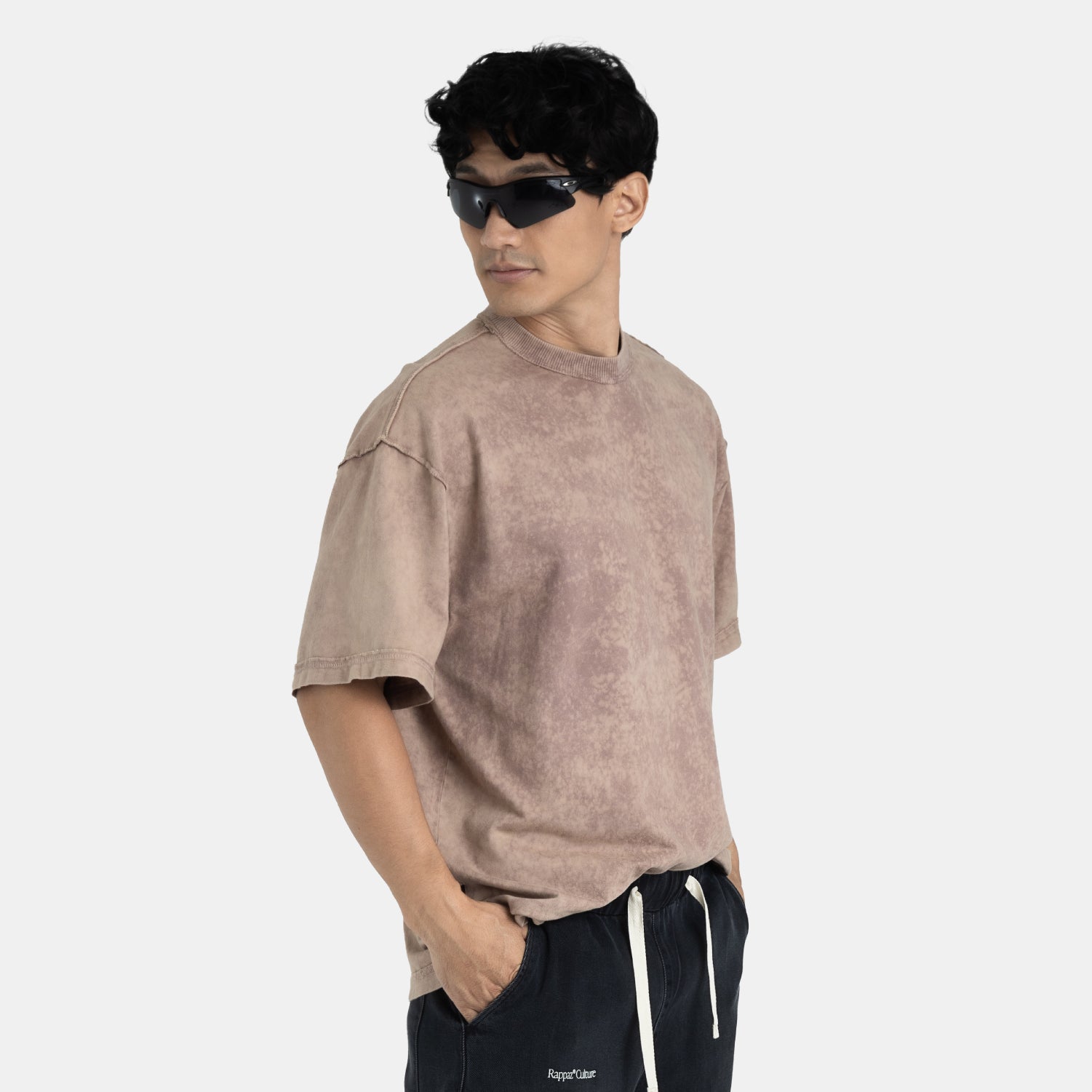 Acid Washed Boxy Tee Mocca