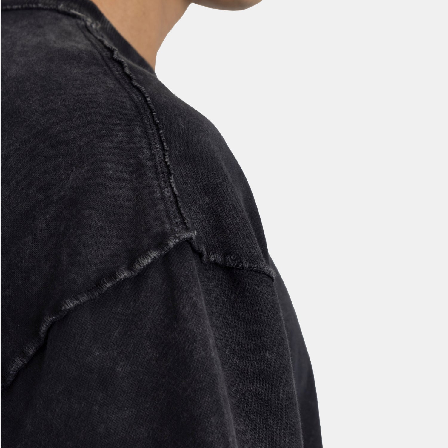 Acid Washed Boxy Tee Black