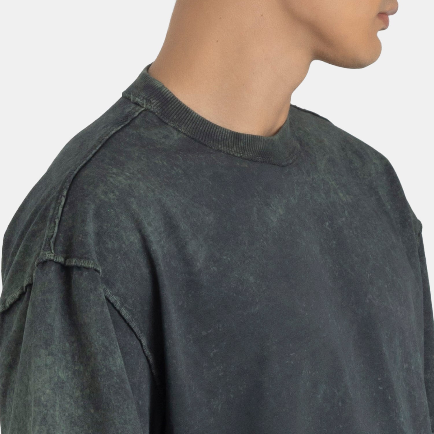Acid Washed Boxy Tee Green