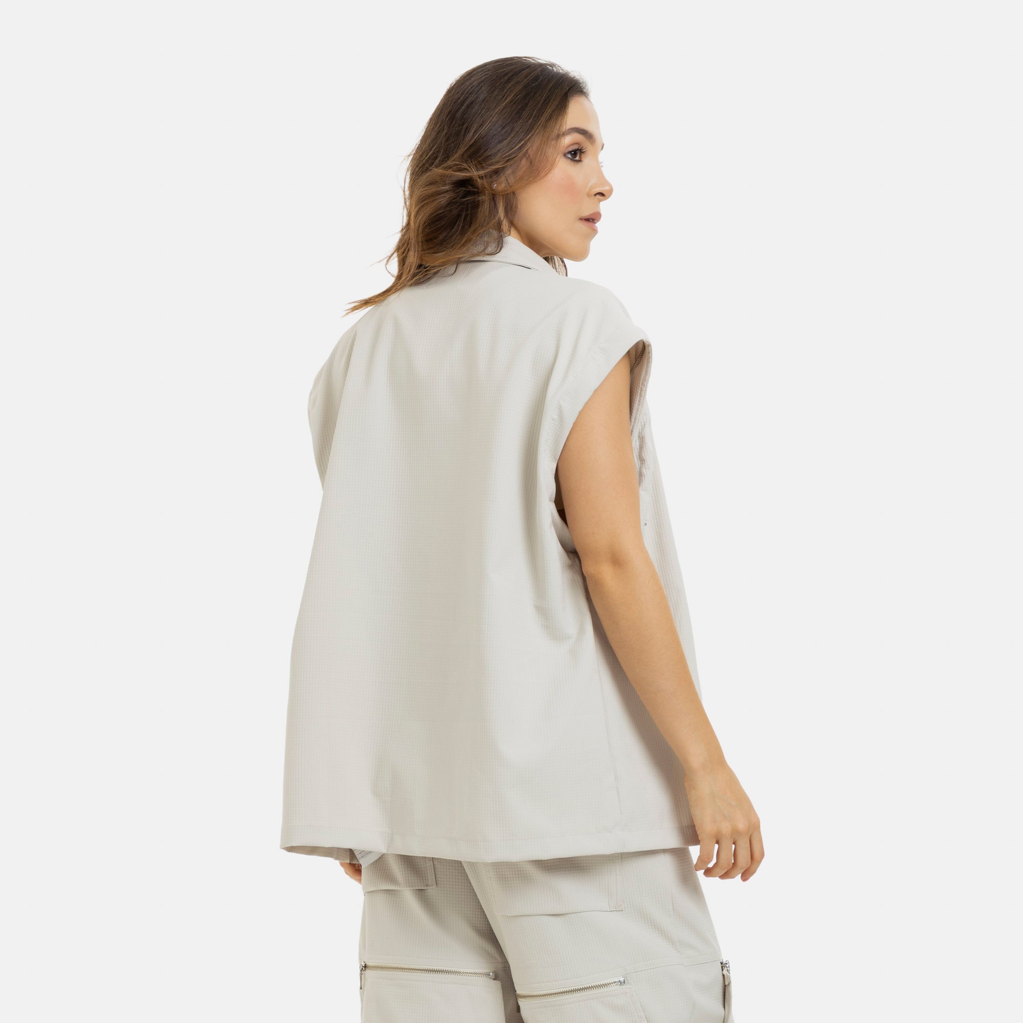 Convertible Utility Jacket Beige