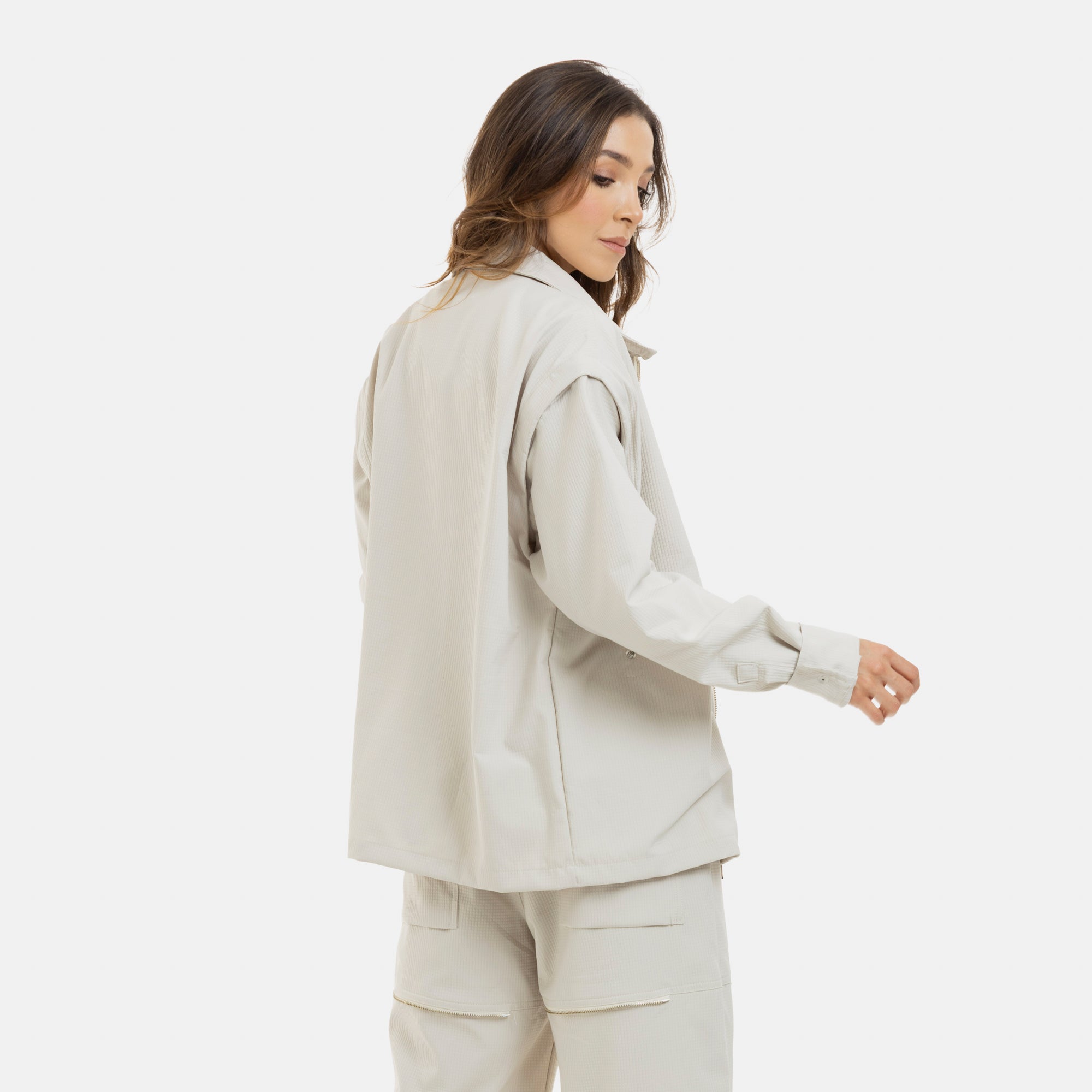 Convertible Utility Jacket Beige