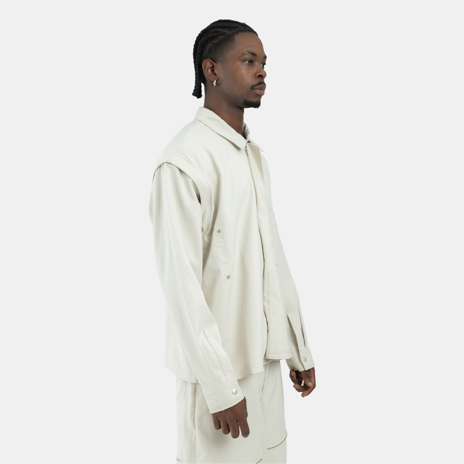 Convertible Utility Jacket Beige