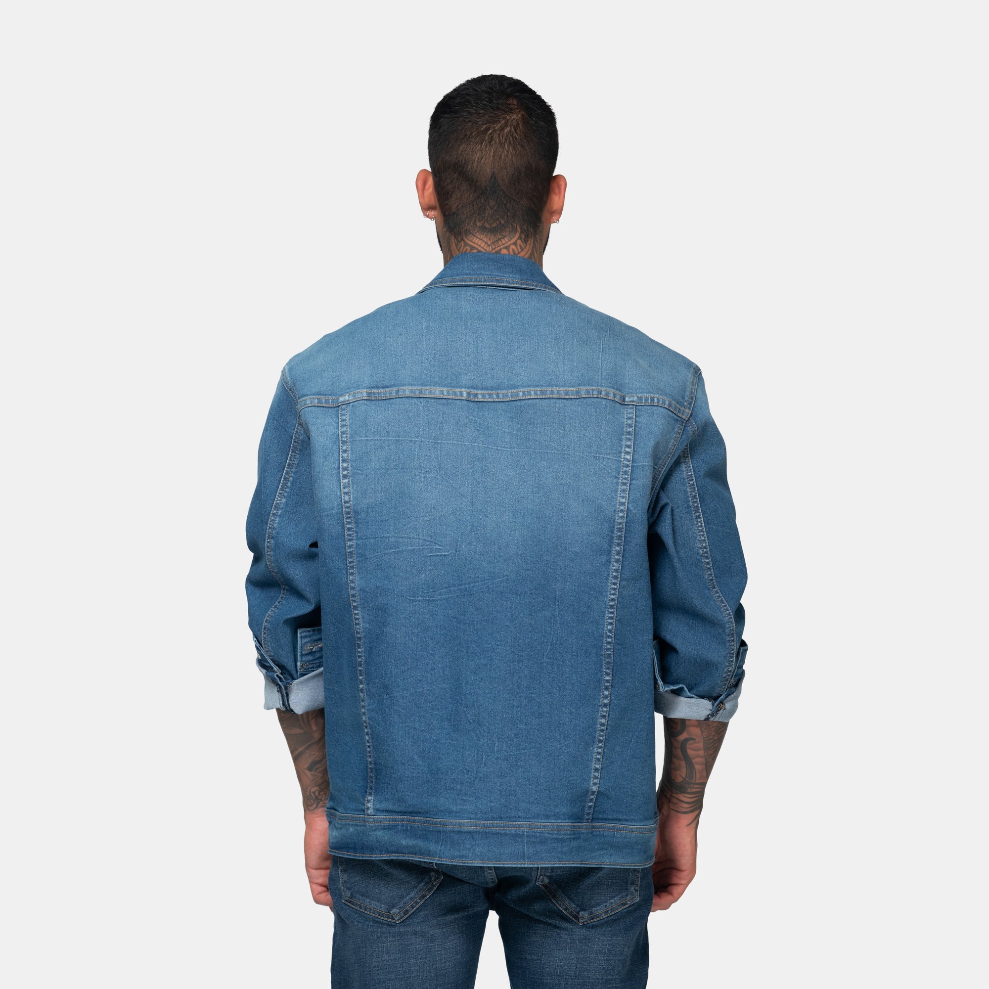 Chaqueta Denim Clásica Azul Medio