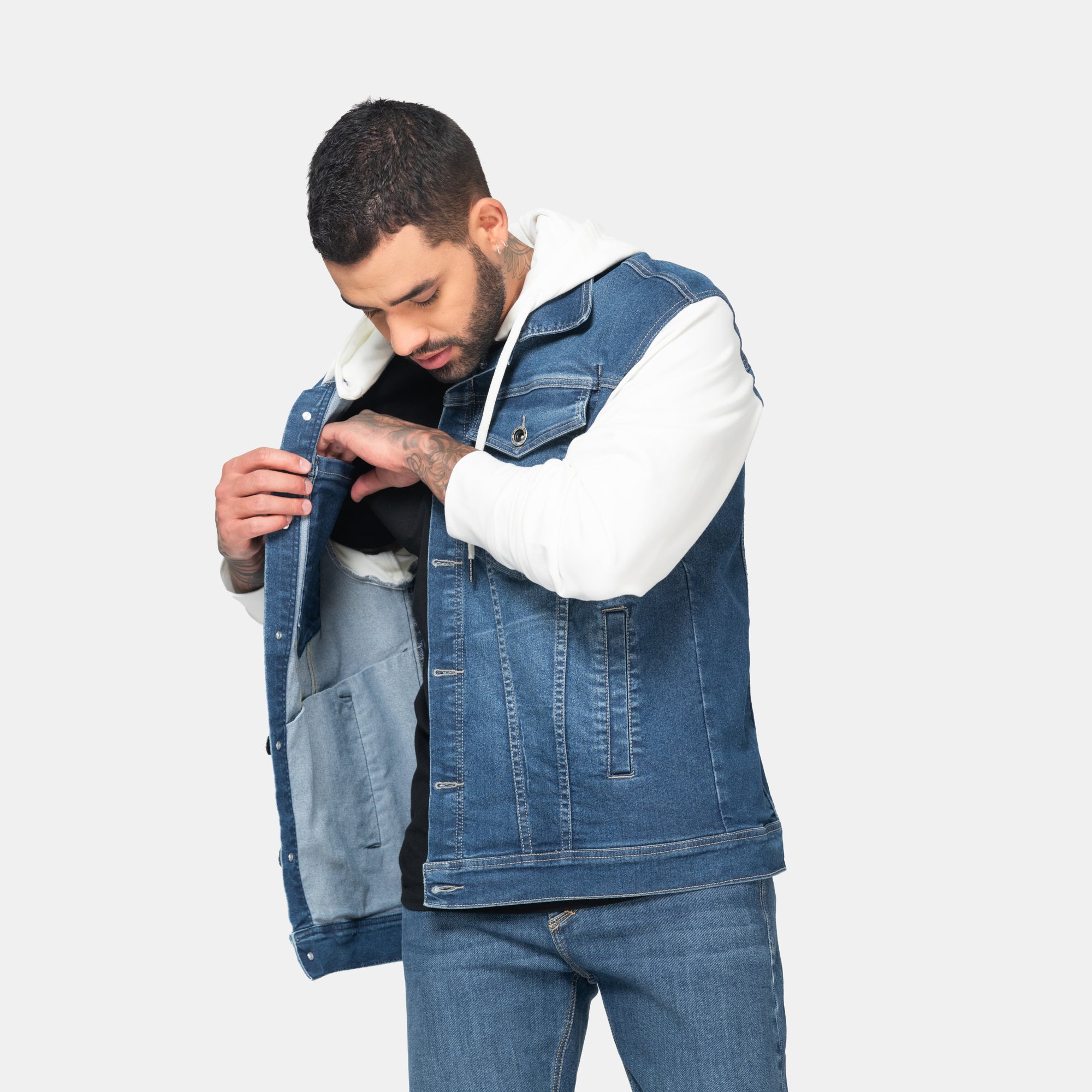 Chaqueta Denim con Capucha