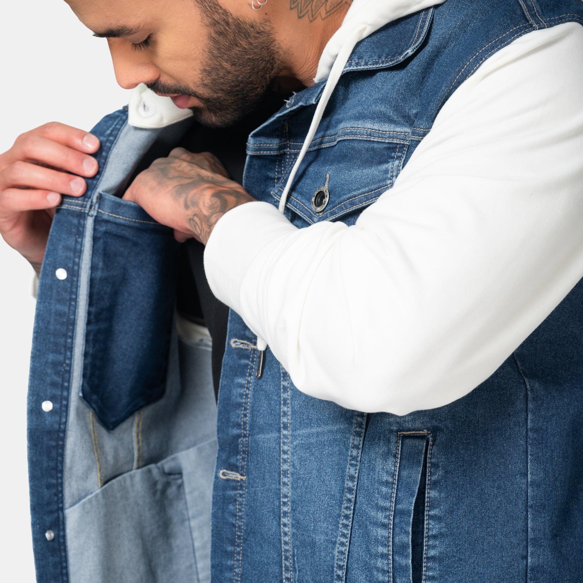 Chaqueta Denim con Capucha