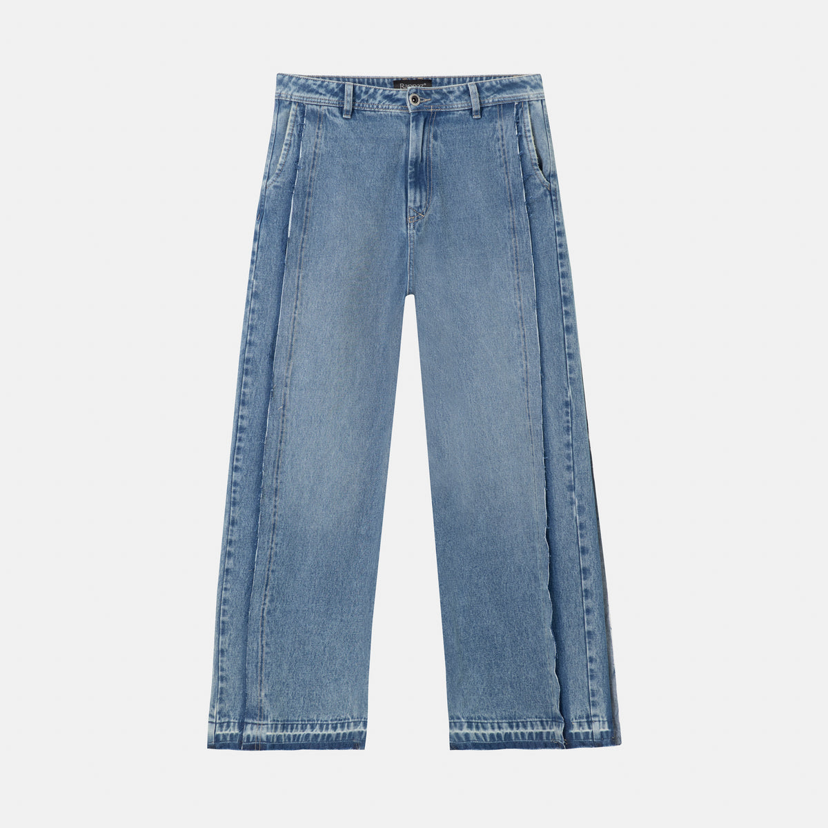 Raw Seam Baggy Jean Azul Medio