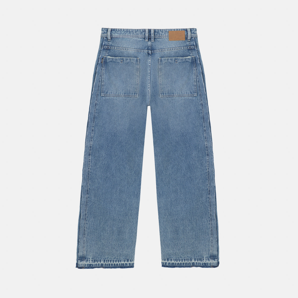 Raw Seam Baggy Jean Azul Medio