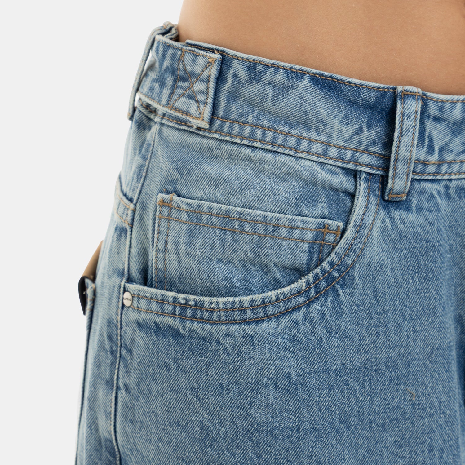 Oversized Flow Denim Light Blue WOMAN