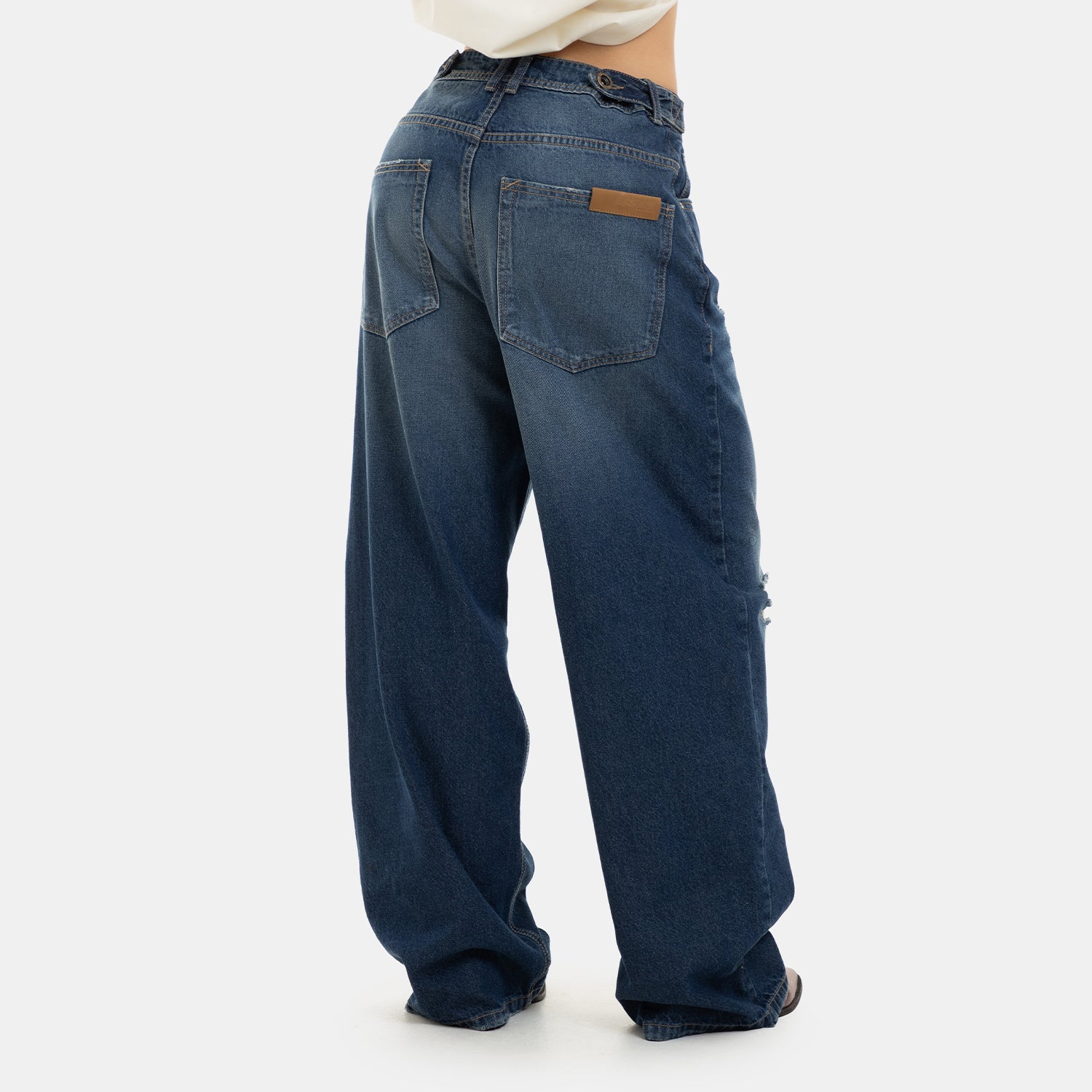 Oversized Flow Denim Deep Blue