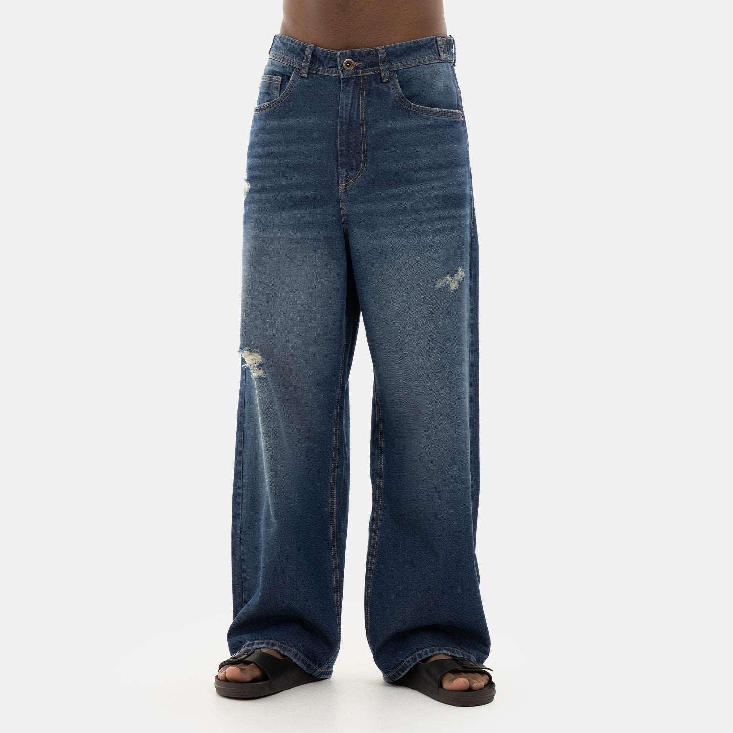 Oversized Flow Denim Deep Blue