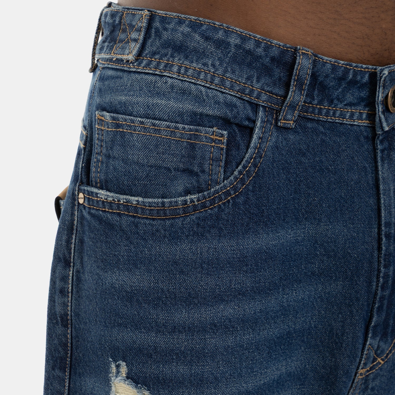 Oversized Flow Denim Deep Blue