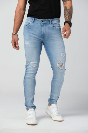 Jean Skinny Color Azul Claro Marca Rappaz