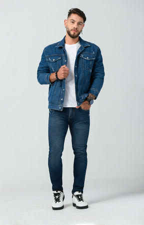 Jean Slim Color Azul Oscuro Marca Rappaz