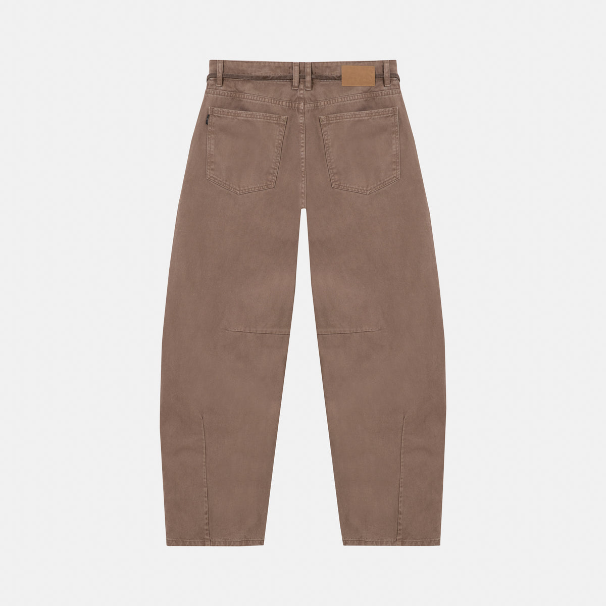 Overdye Barrel Jean Mocca