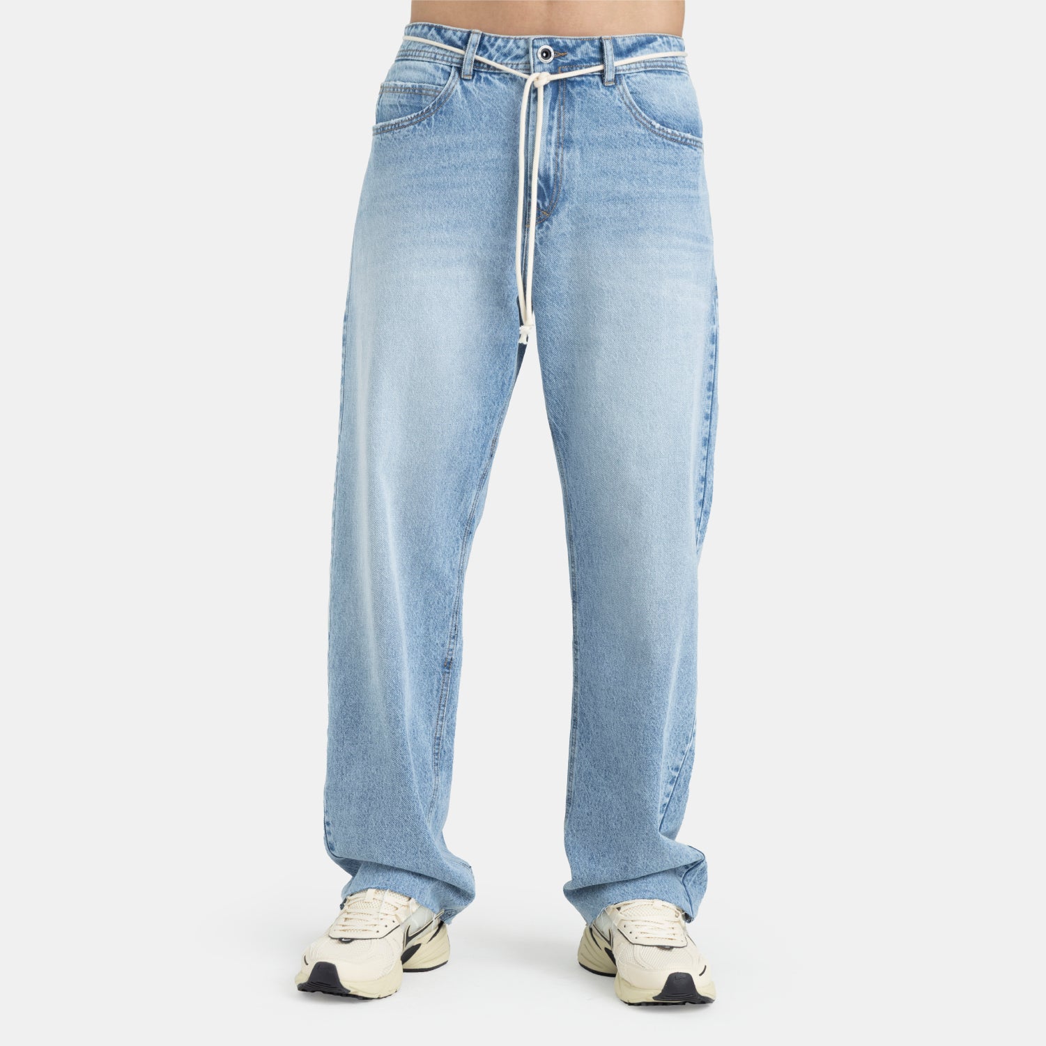 String Relaxed Jeans Light Blue