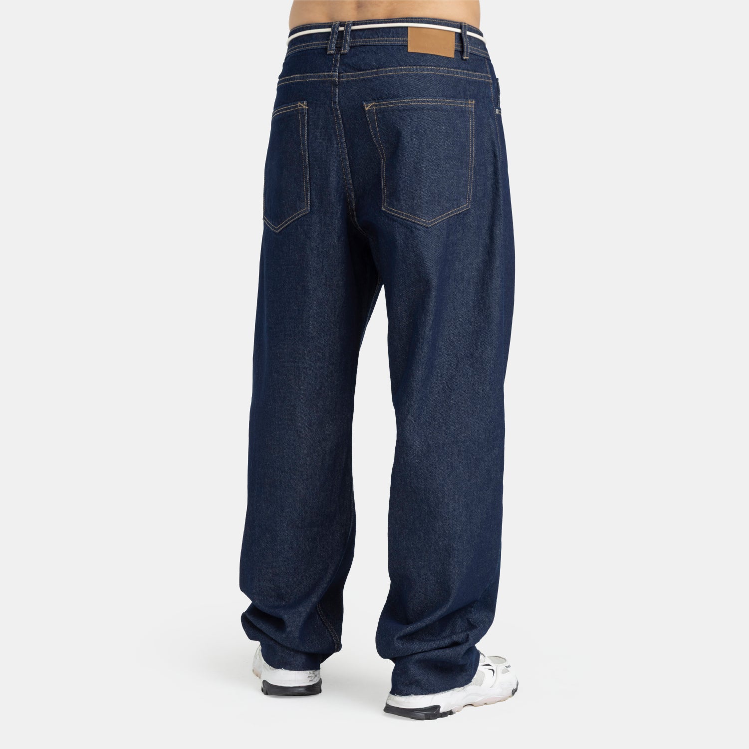 String Relaxed Jeans Dark Blue